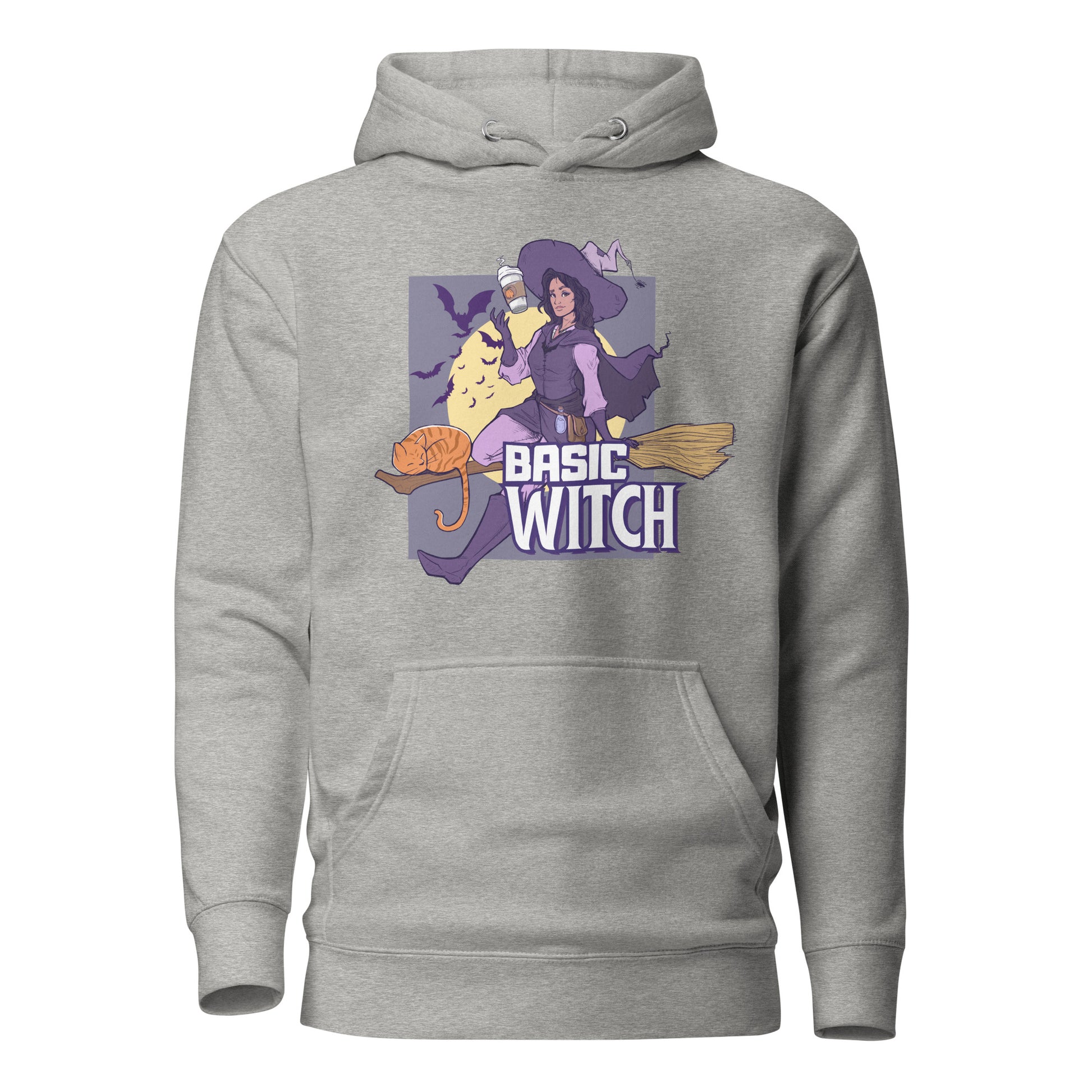 Basic Witch Unisex Hoodie  Level 1 Gamers Carbon Grey S 