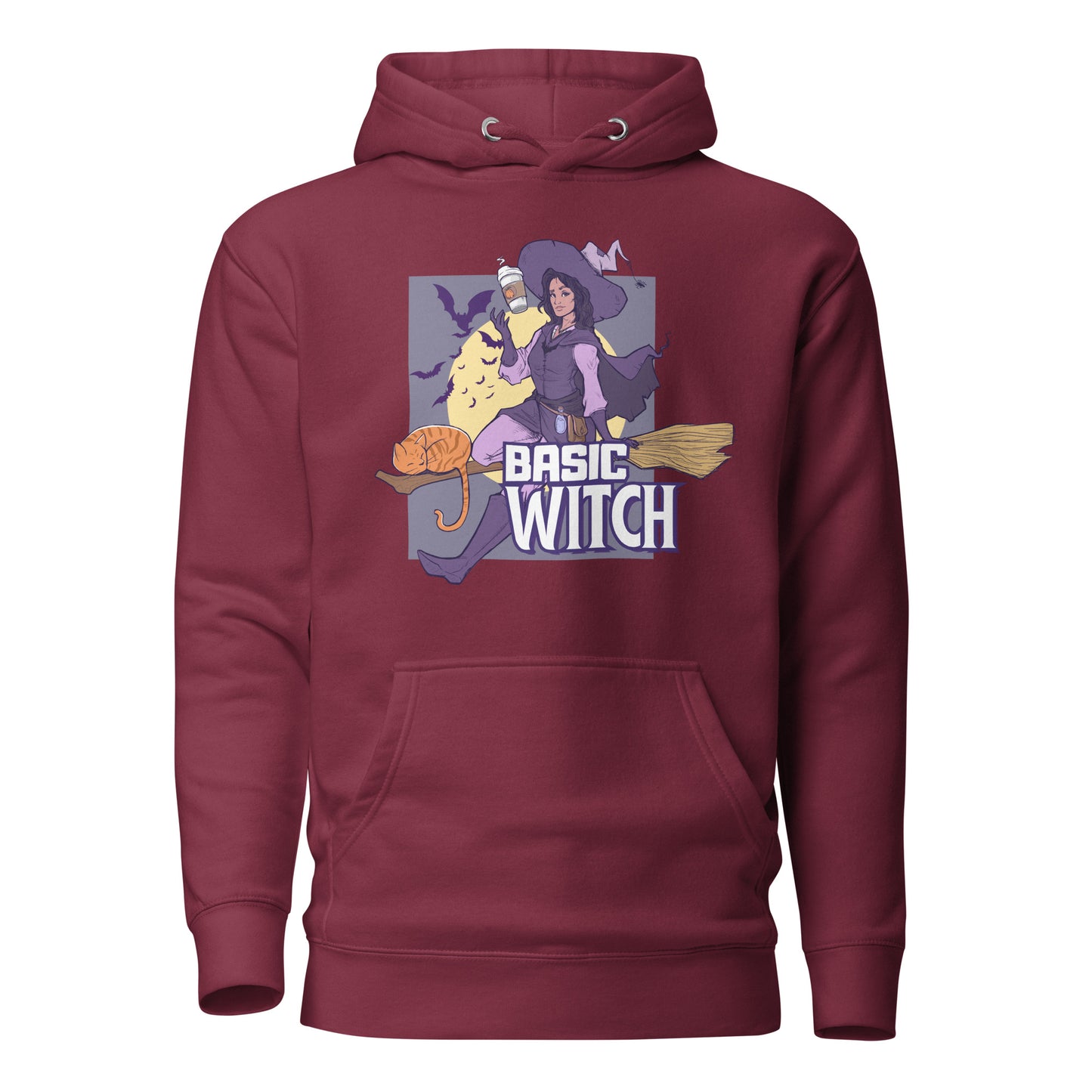 Basic Witch Unisex Hoodie  Level 1 Gamers Maroon S 