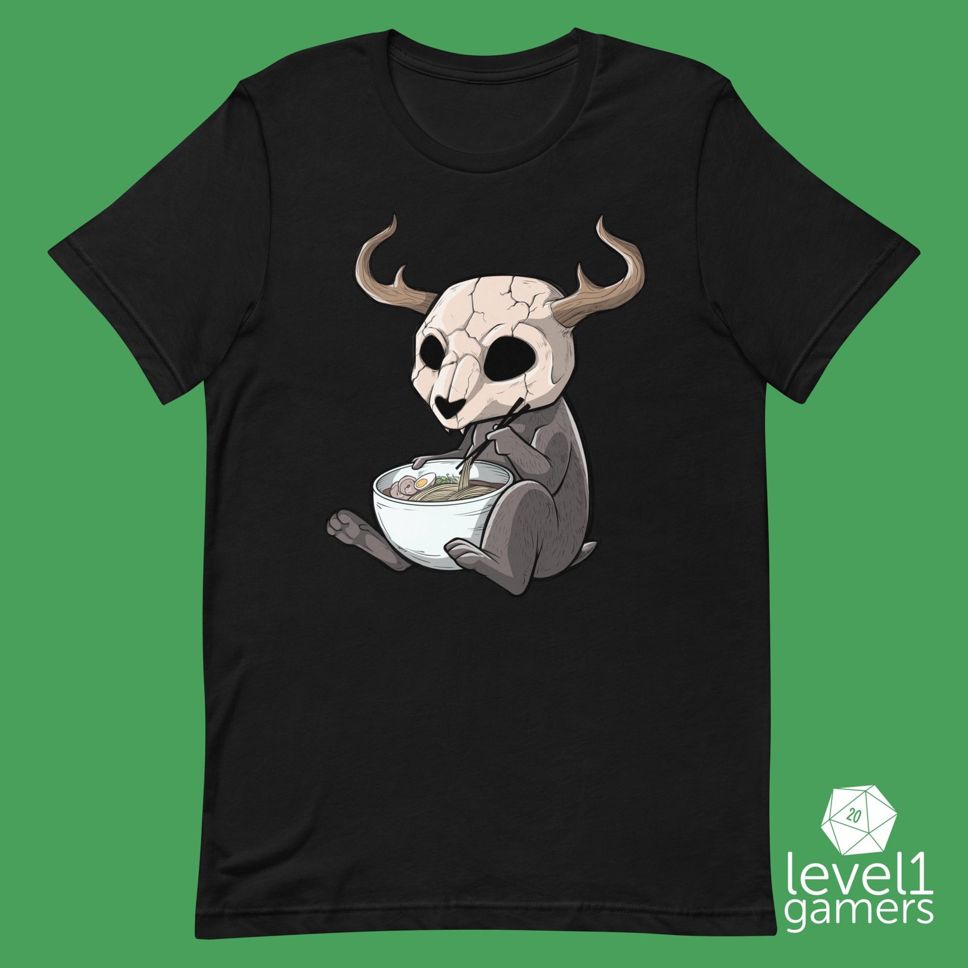 Deer Skull Spirit Unisex t-shirt Level 1 Gamers Black XS