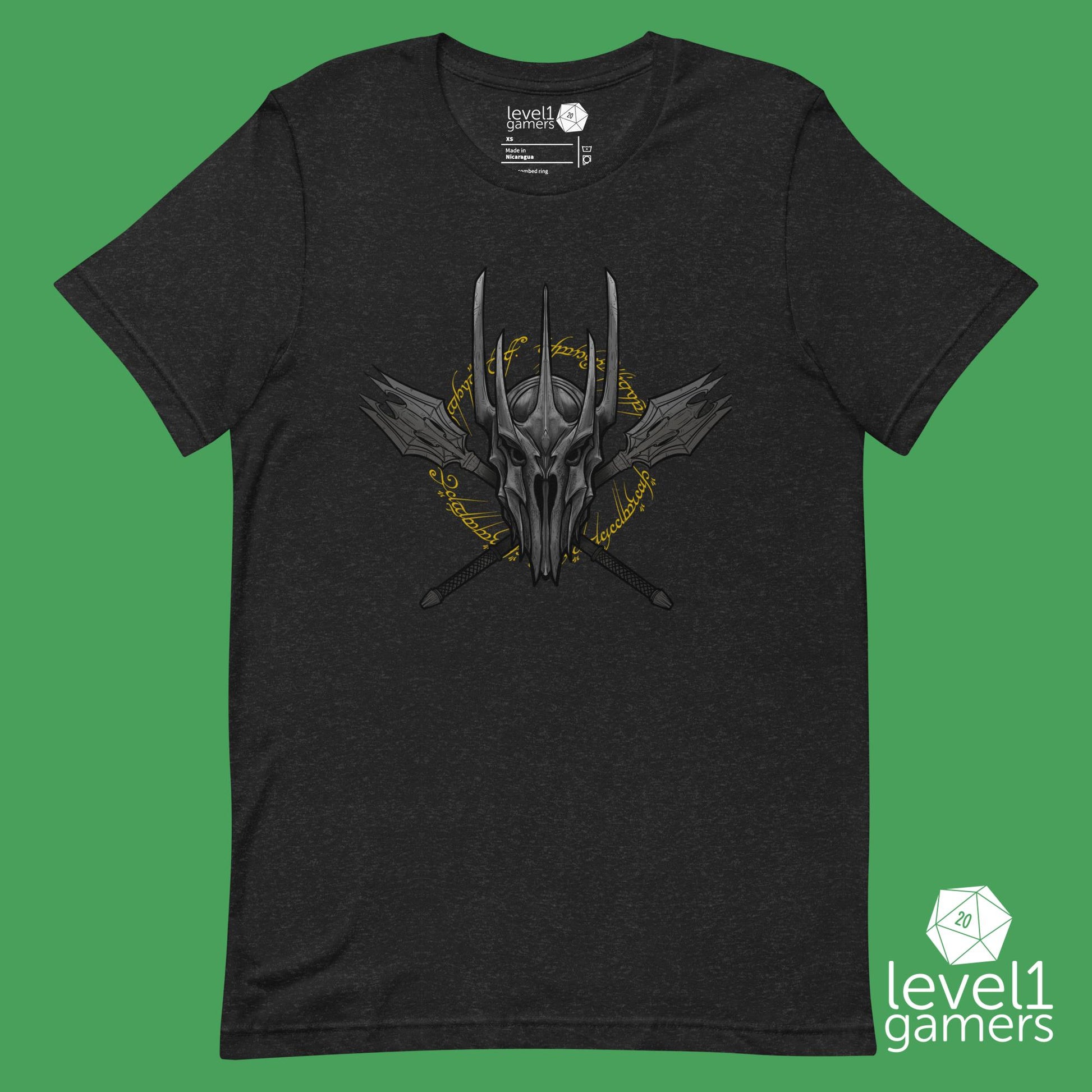 Dark Lord Unisex t-shirt Level 1 Gamers Black Heather XS