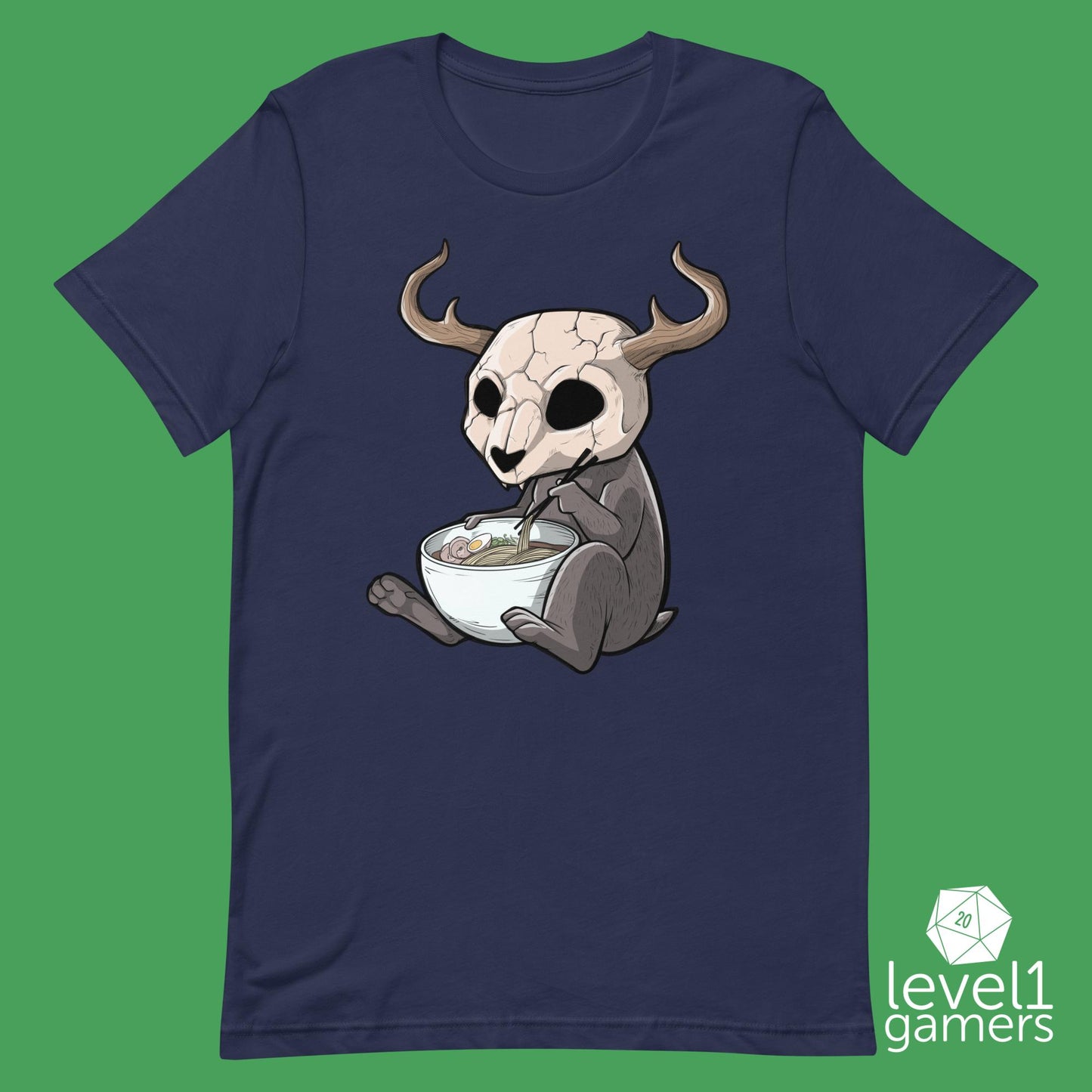 Deer Skull Spirit Unisex t-shirt Level 1 Gamers Navy XS