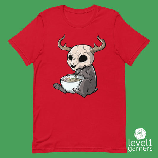 Deer Skull Spirit Unisex t-shirt Level 1 Gamers Red XS