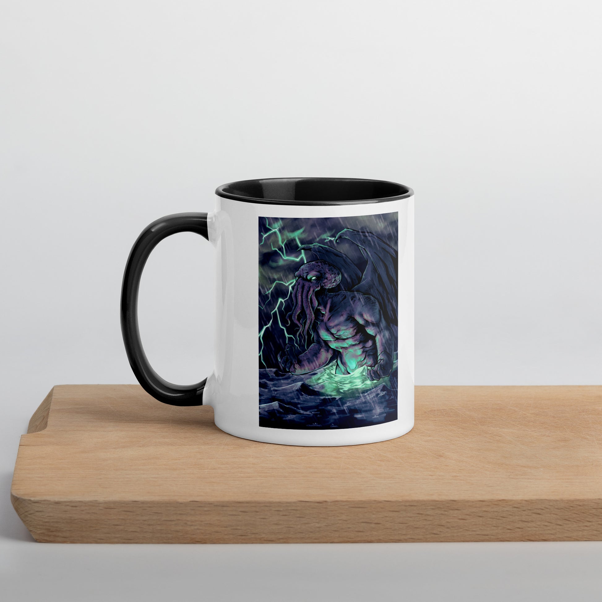 Cthulhu Eldritch Horror Mug with Color Inside Level 1 Gamers