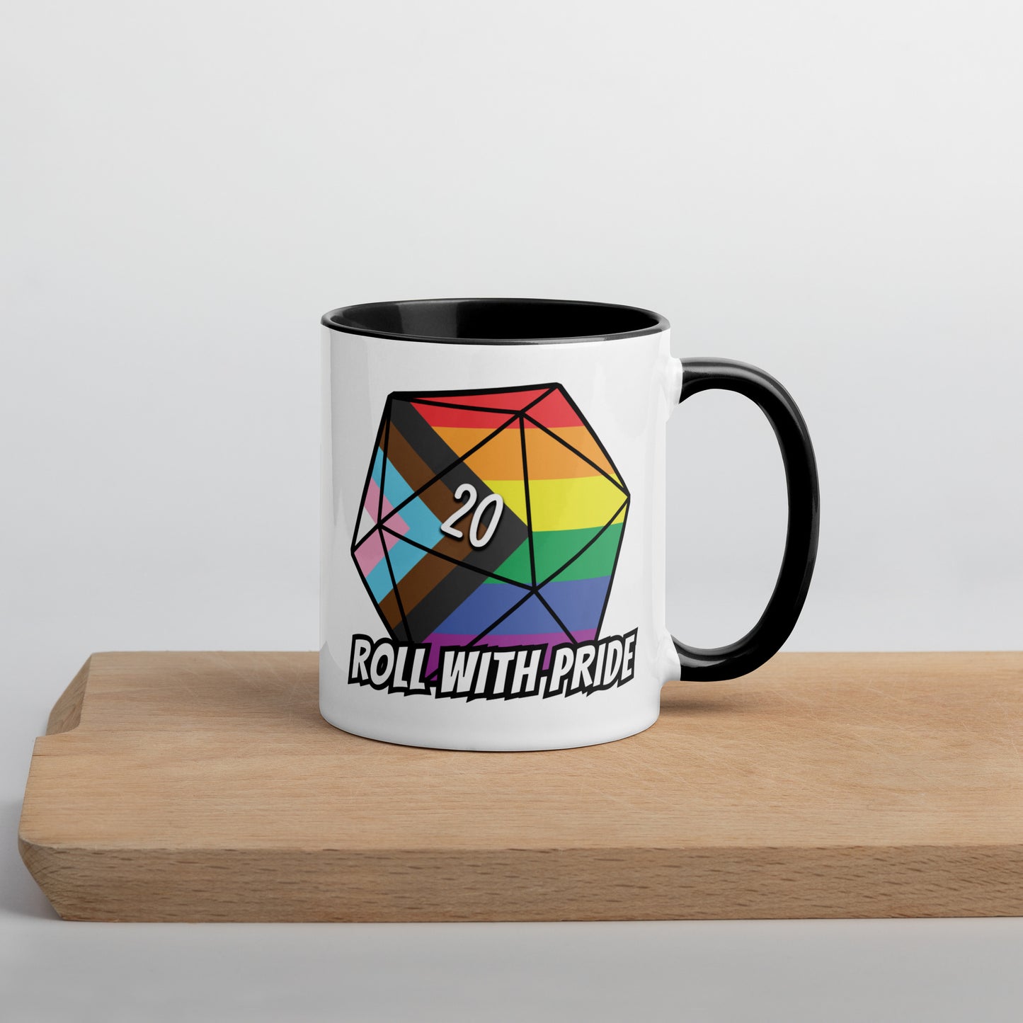 Roll with Pride Mug  Level 1 Gamers Black 11 oz 