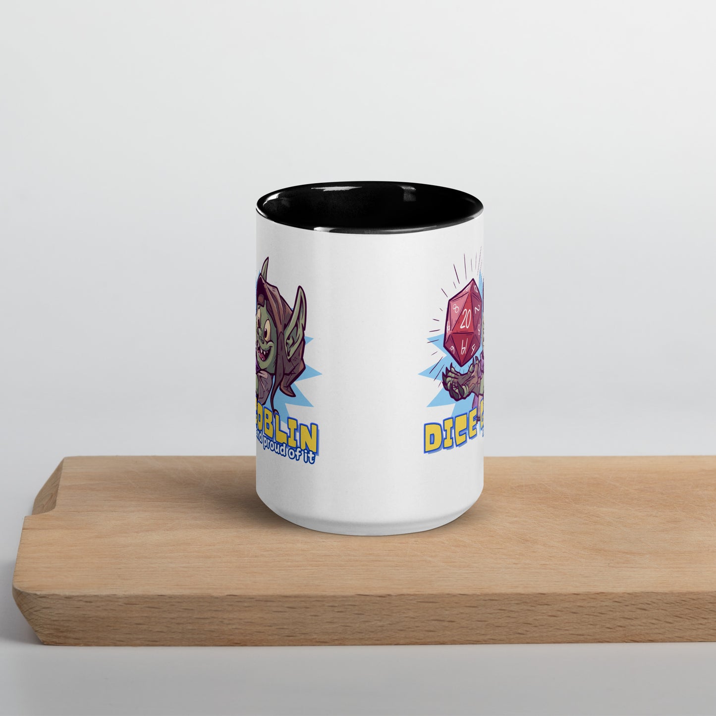 Proud Dice Goblin Mug with Color Inside Level 1 Gamers