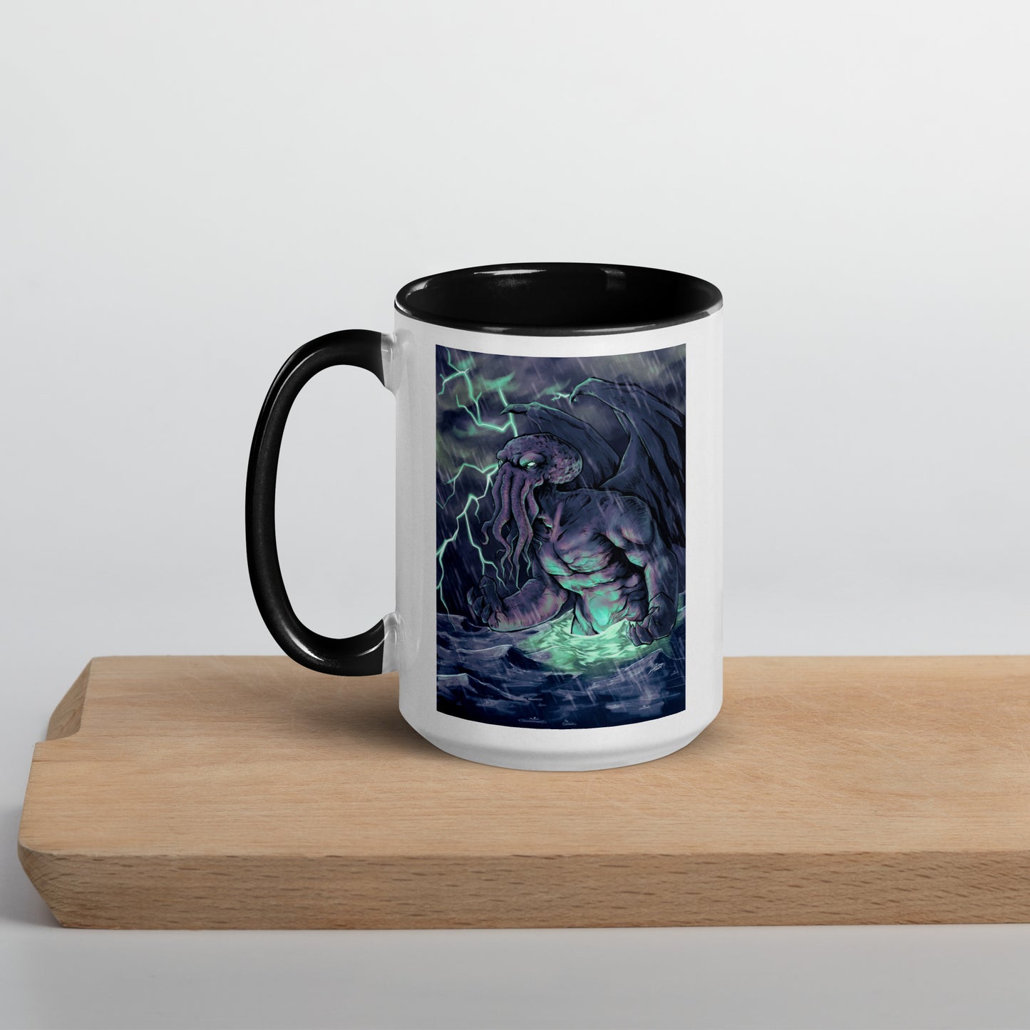 Cthulhu Eldritch Horror Mug with Color Inside Level 1 Gamers