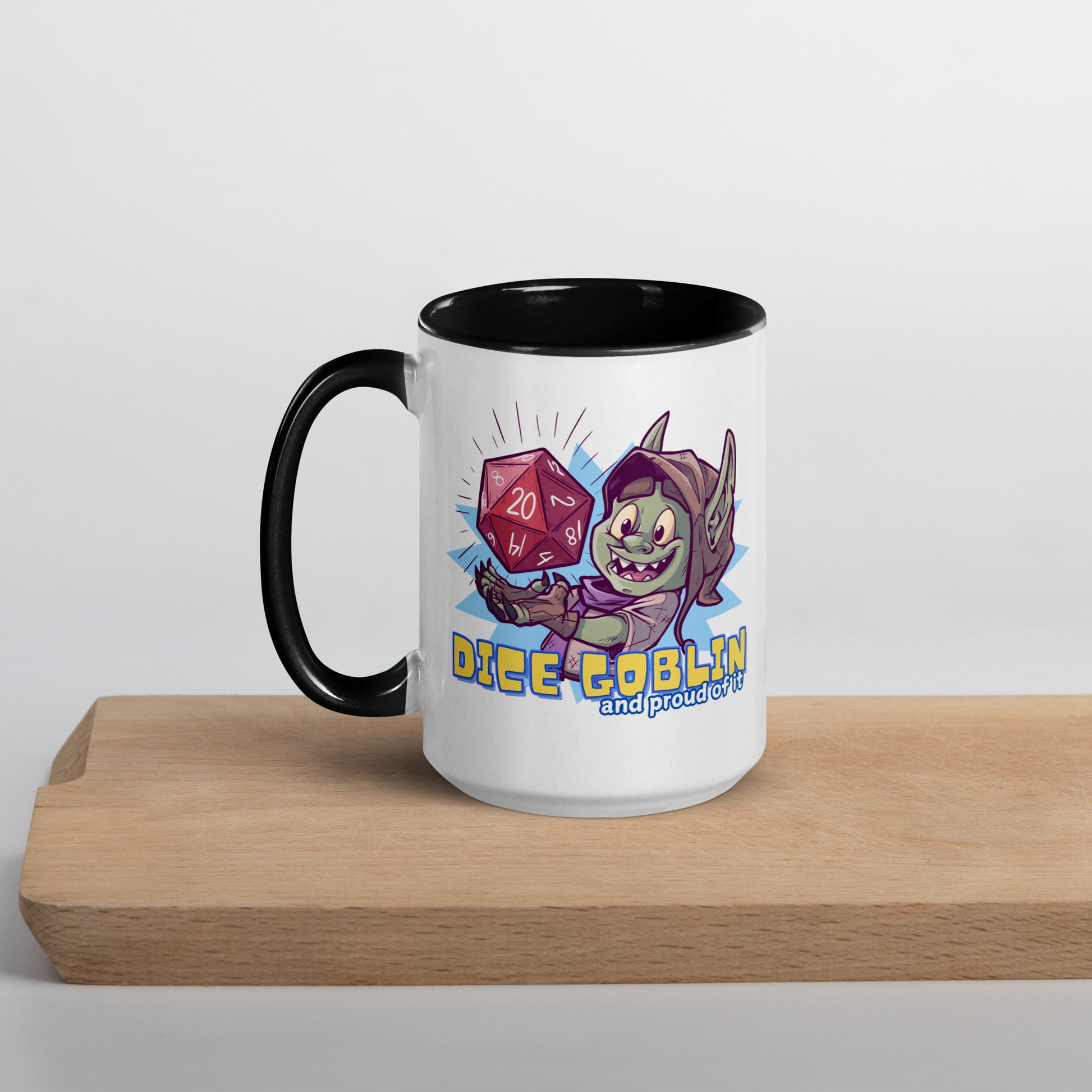 Proud Dice Goblin Mug with Color Inside Level 1 Gamers