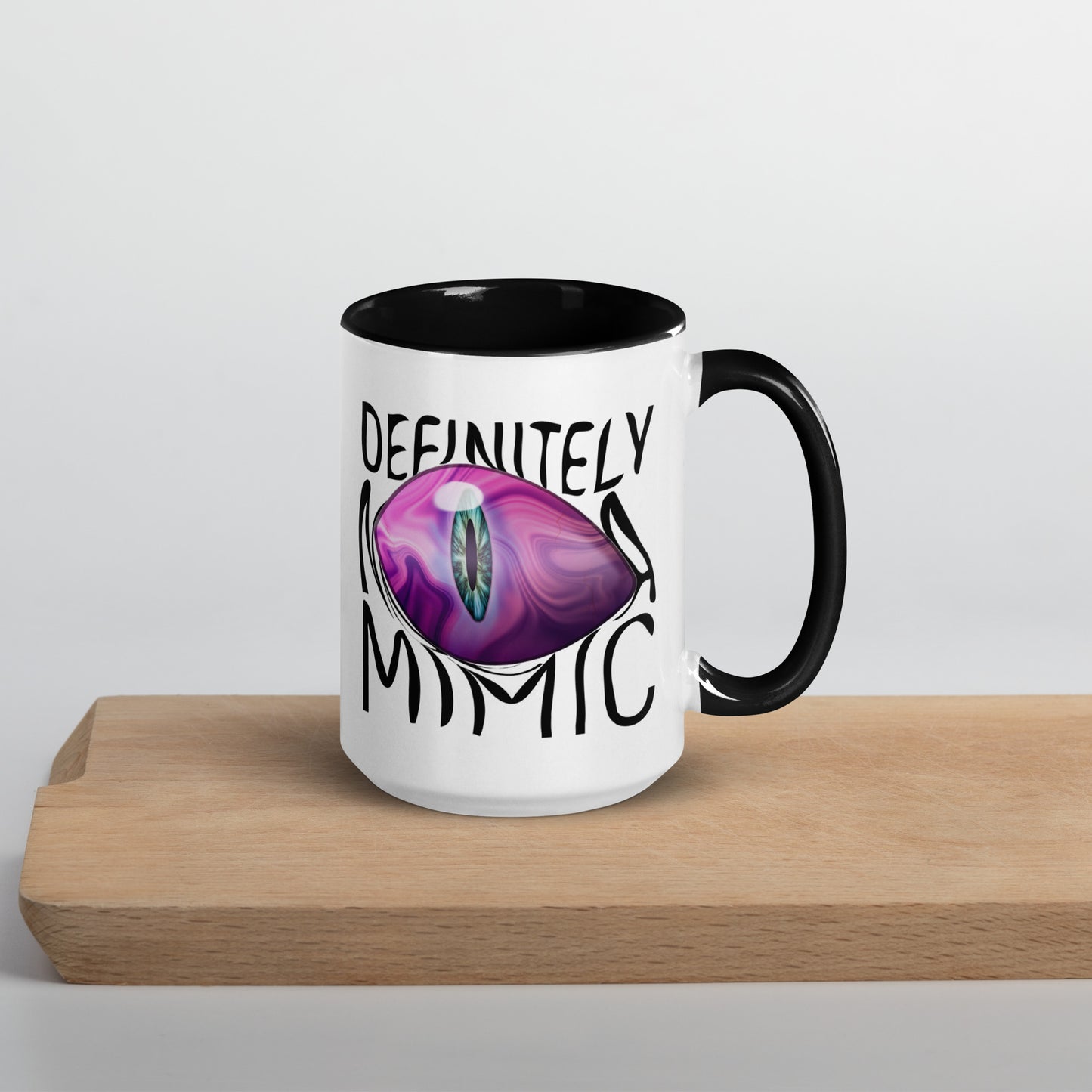 Definitely NOT a Mimic Double sided Mug with Color Inside  Level 1 Gamers   