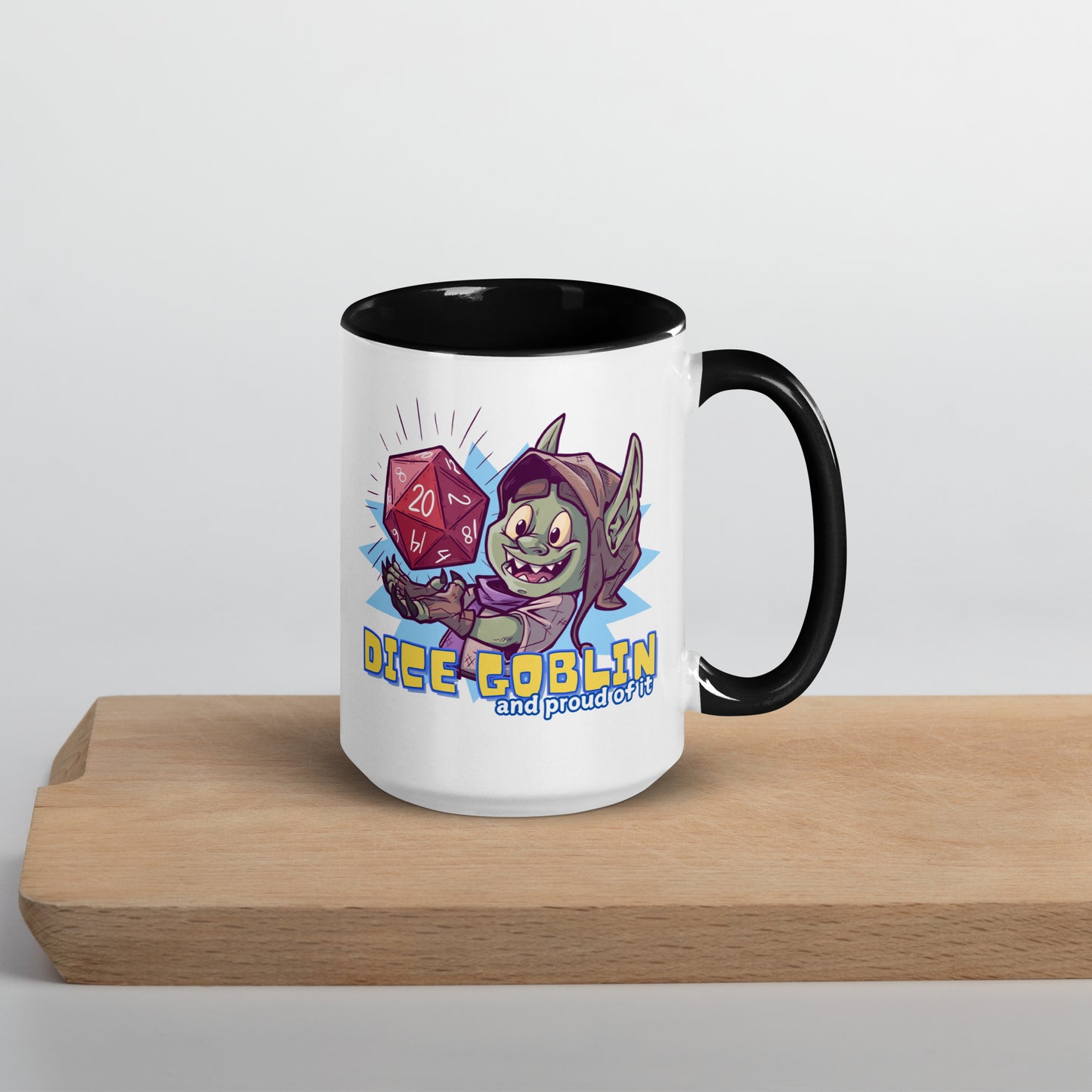 Proud Dice Goblin Mug with Color Inside Level 1 Gamers 15 oz