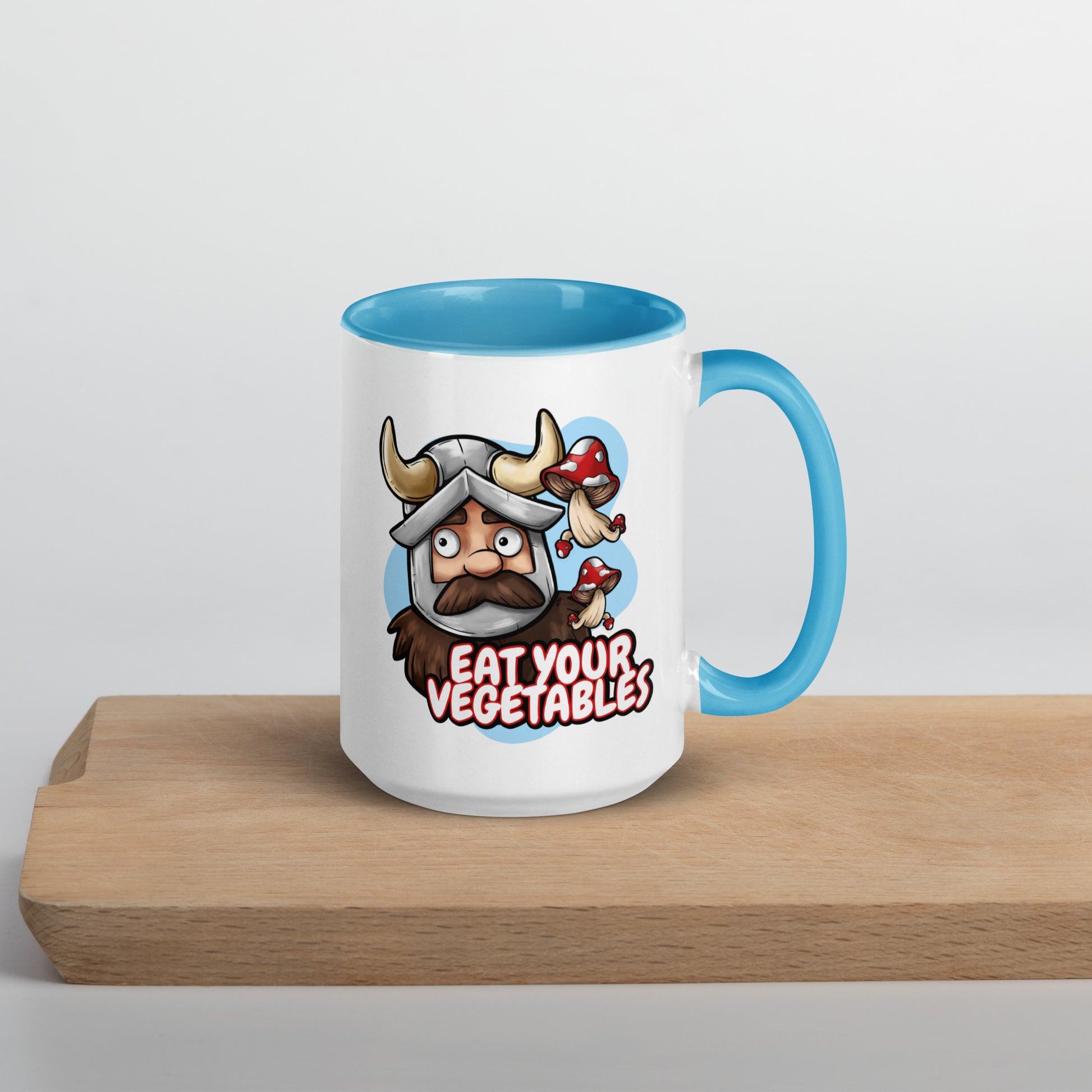 Eat Your Vegetables - Dungeon Meshi Mug  Level 1 Gamers Blue 15 oz 