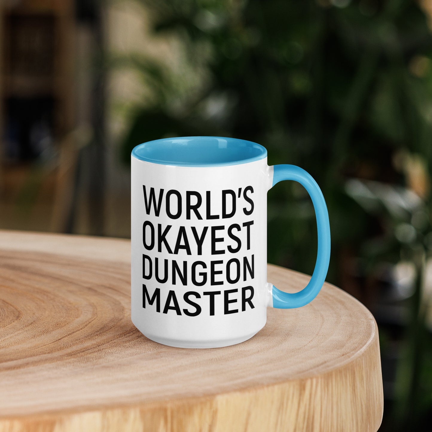 World's Okayest Dungeon Master Mug with Color Inside  Level 1 Gamers   