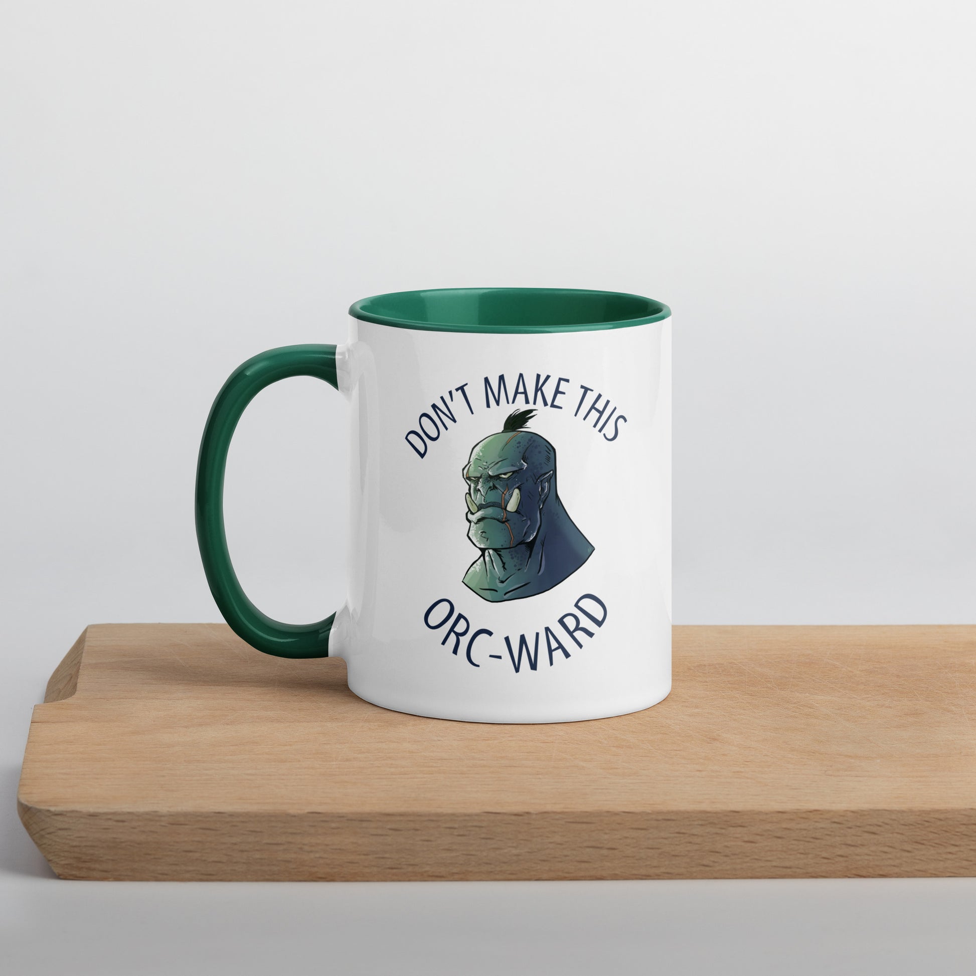 Don't Make This Orcward Mug with Color Inside  Level 1 Gamers Dark green 11oz 