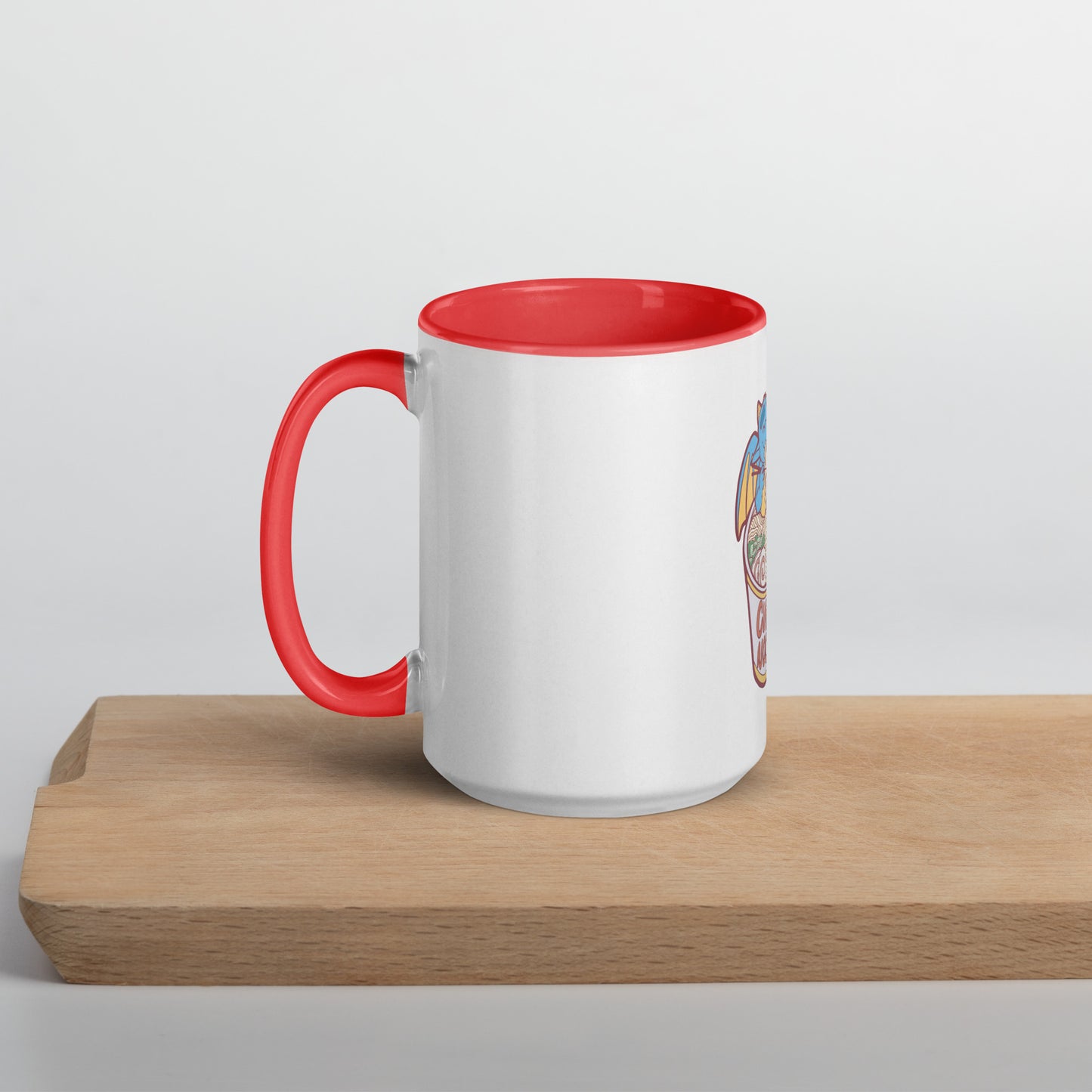 Cup O' Noods Dragon (Red) Mug with Color Inside  Level 1 Gamers Red 15 oz 