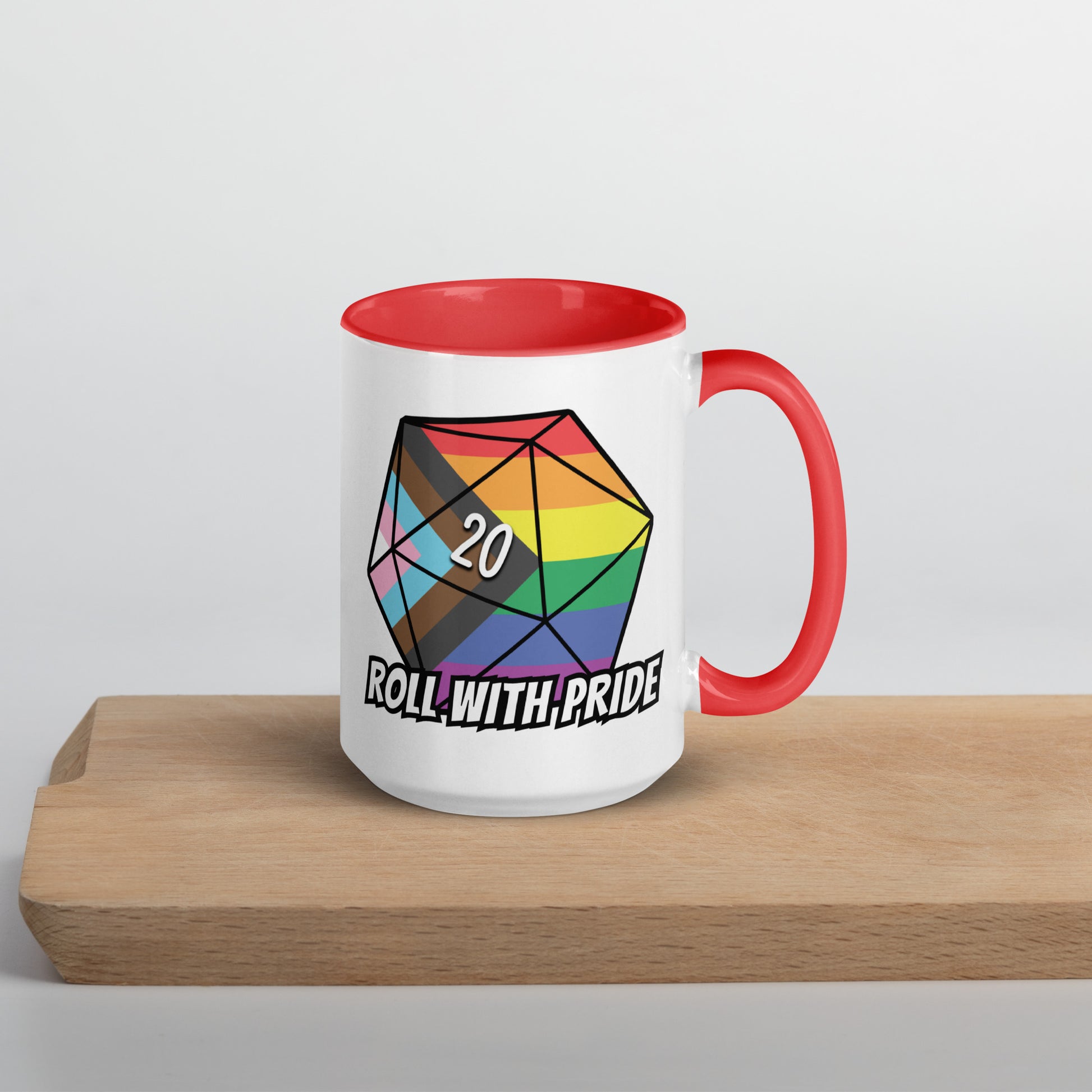 Roll with Pride Mug  Level 1 Gamers Red 15 oz 