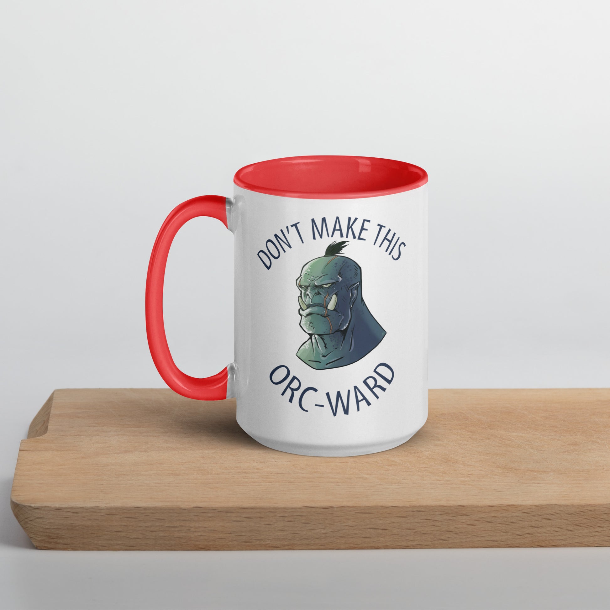 Don't Make This Orcward Mug with Color Inside  Level 1 Gamers Red 15oz 