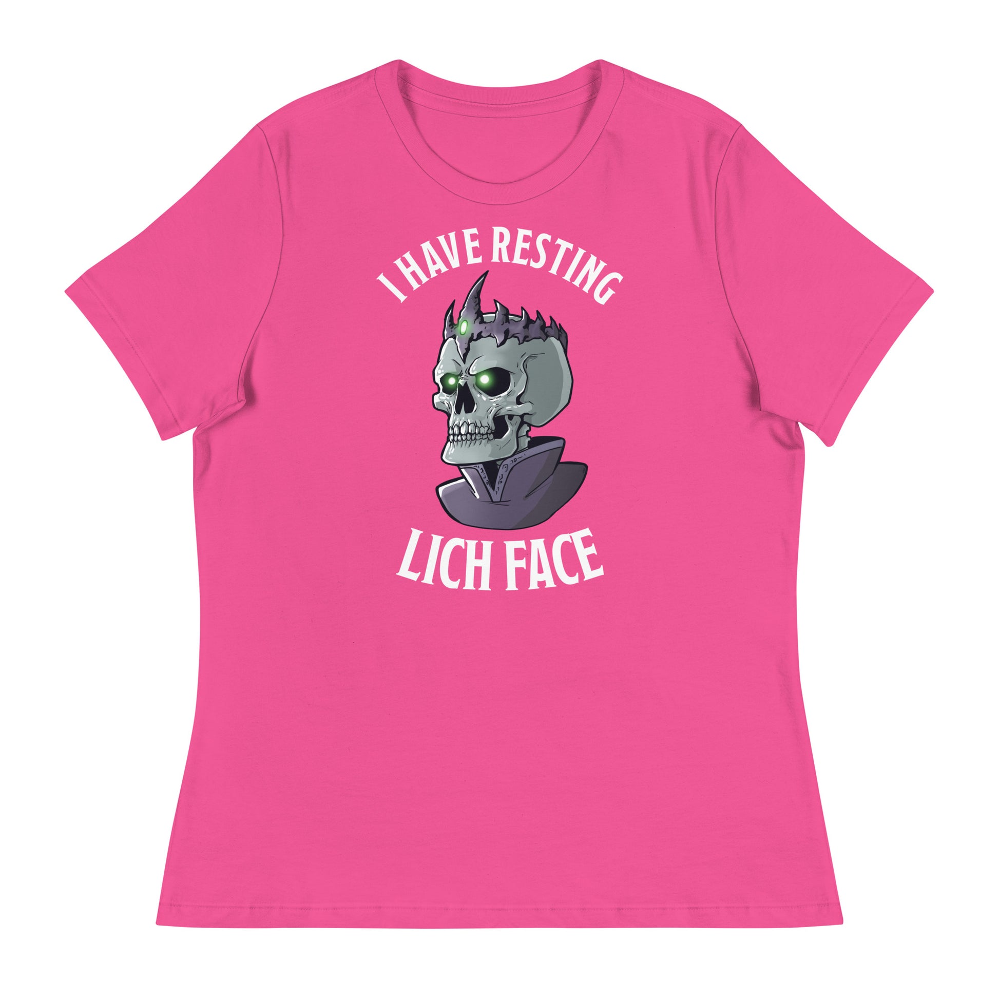Resting Lich Face Women's Relaxed T-Shirt  Level 1 Gamers Berry S 
