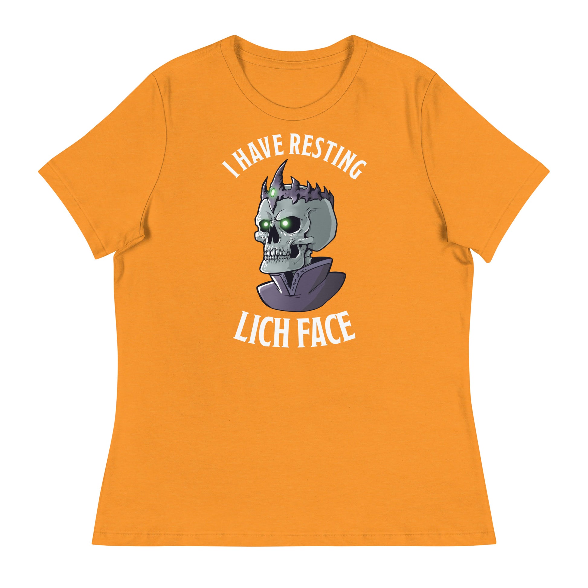 Resting Lich Face Women's Relaxed T-Shirt  Level 1 Gamers Heather Marmalade S 