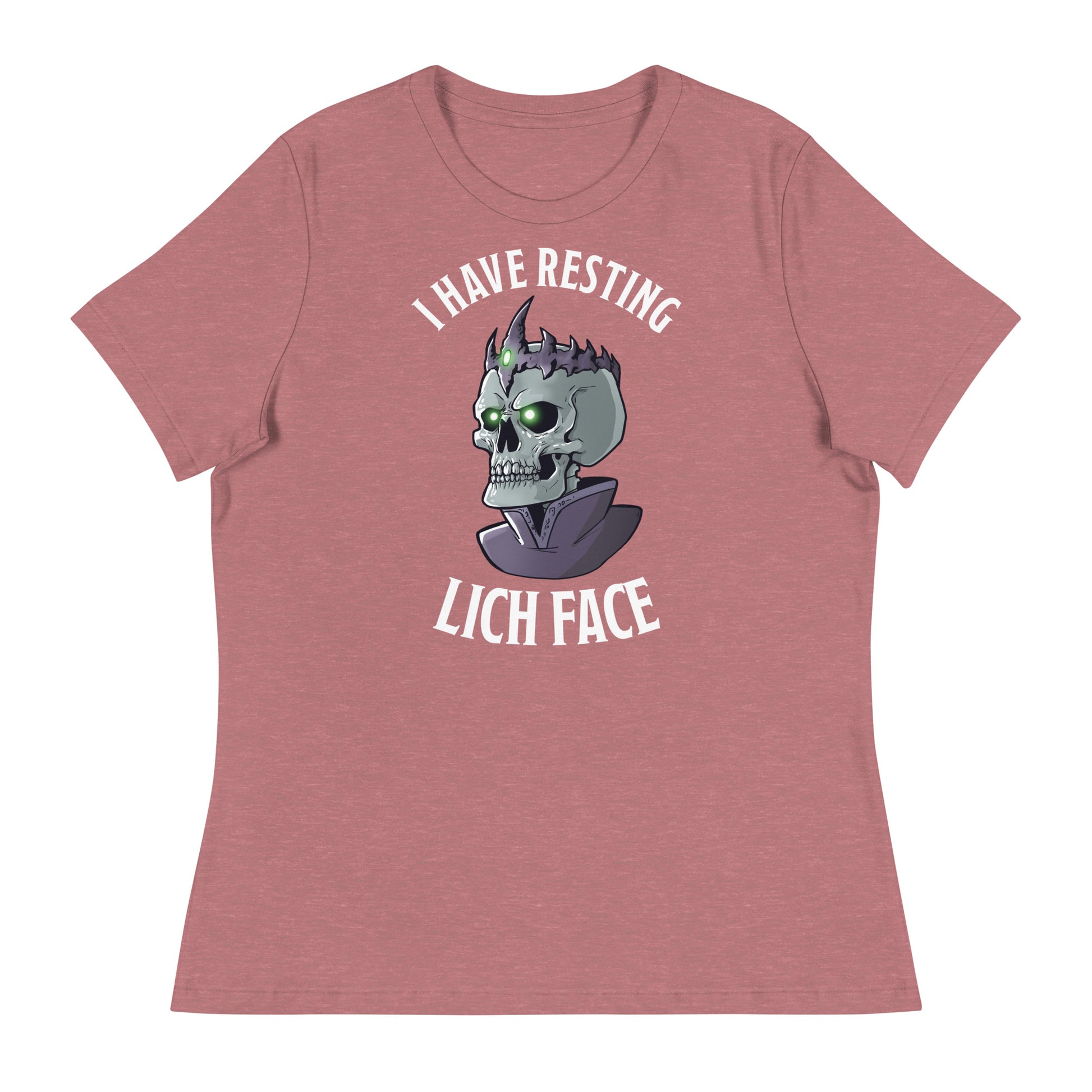 Resting Lich Face Women's Relaxed T-Shirt  Level 1 Gamers Heather Mauve S 