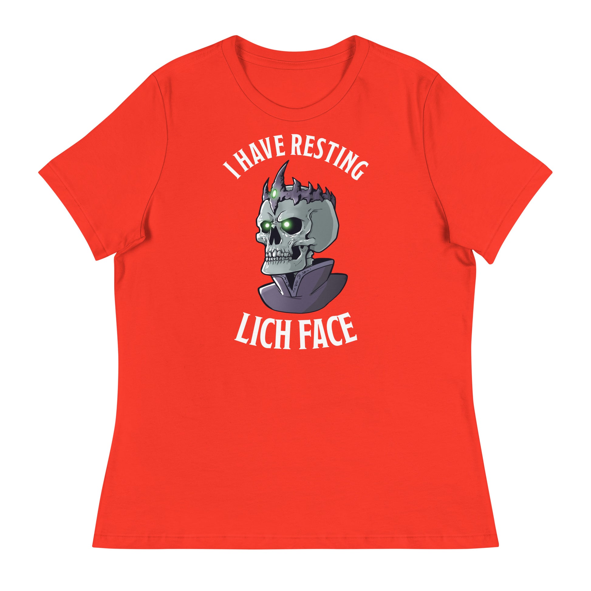 Resting Lich Face Women's Relaxed T-Shirt  Level 1 Gamers Poppy S 
