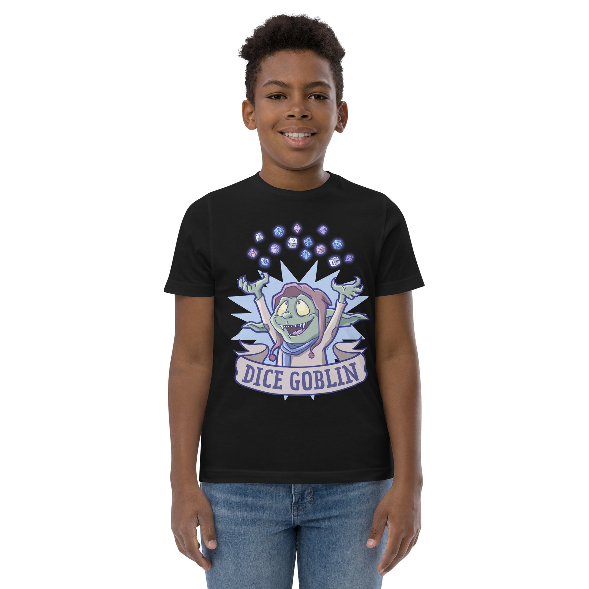 Dice Goblin Youth t-shirt  Level 1 Gamers Black XS 
