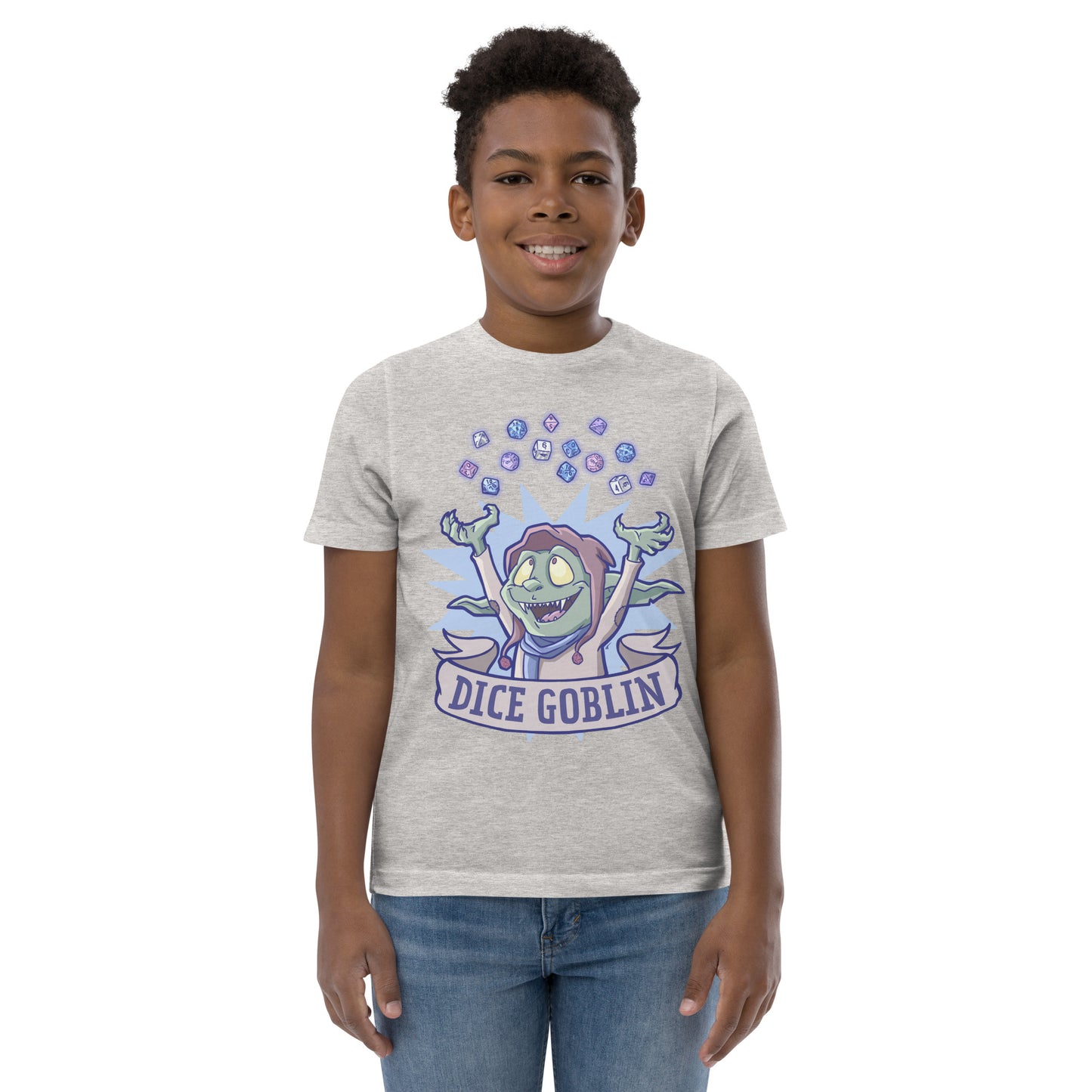 Dice Goblin Youth t-shirt  Level 1 Gamers Heather XS 