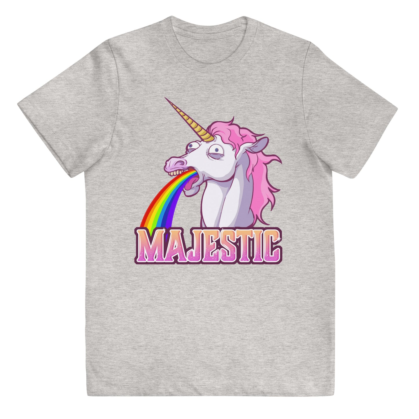 Majestic Unicorn Youth jersey t-shirt  Level 1 Gamers Heather XS 