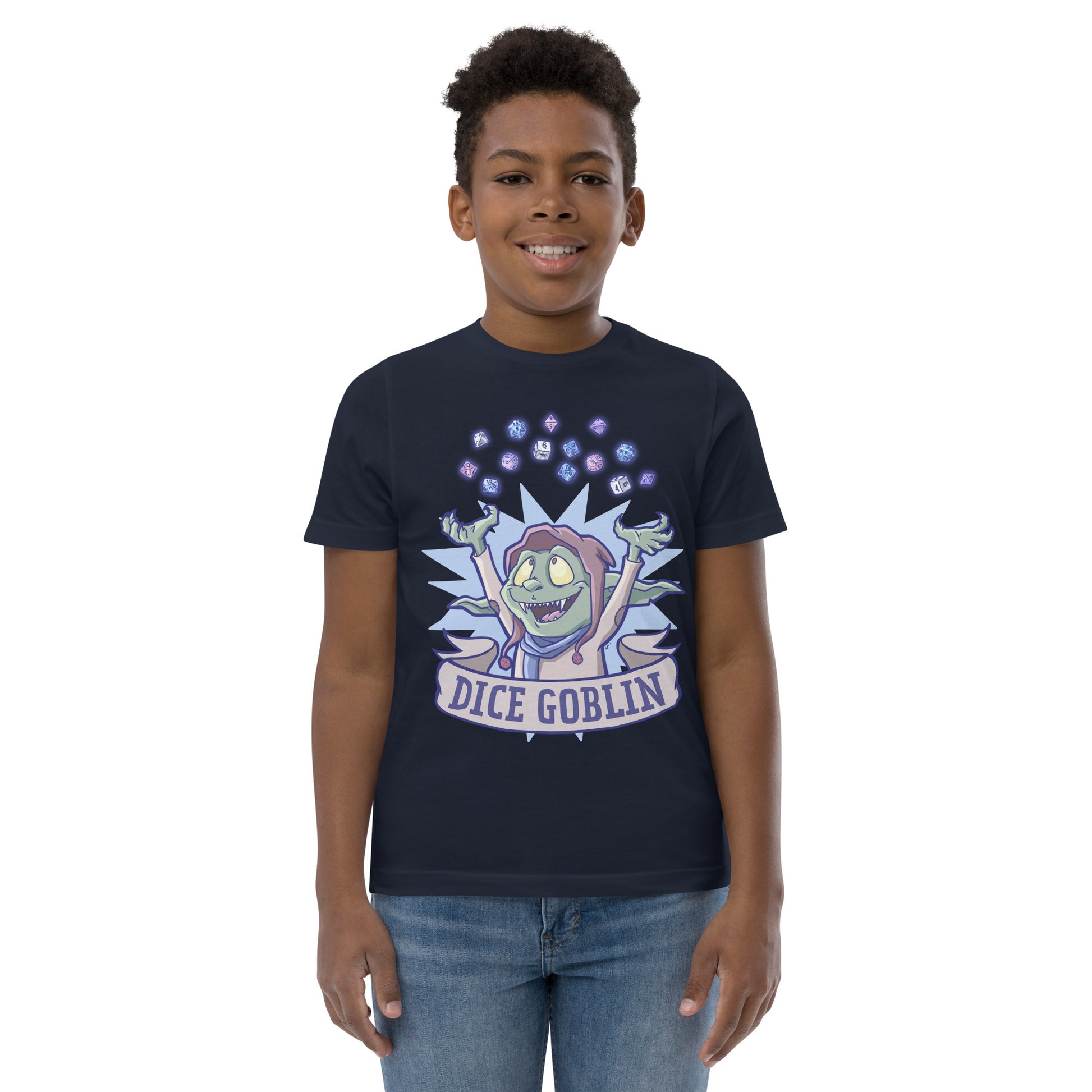 Dice Goblin Youth t-shirt  Level 1 Gamers Navy XS 