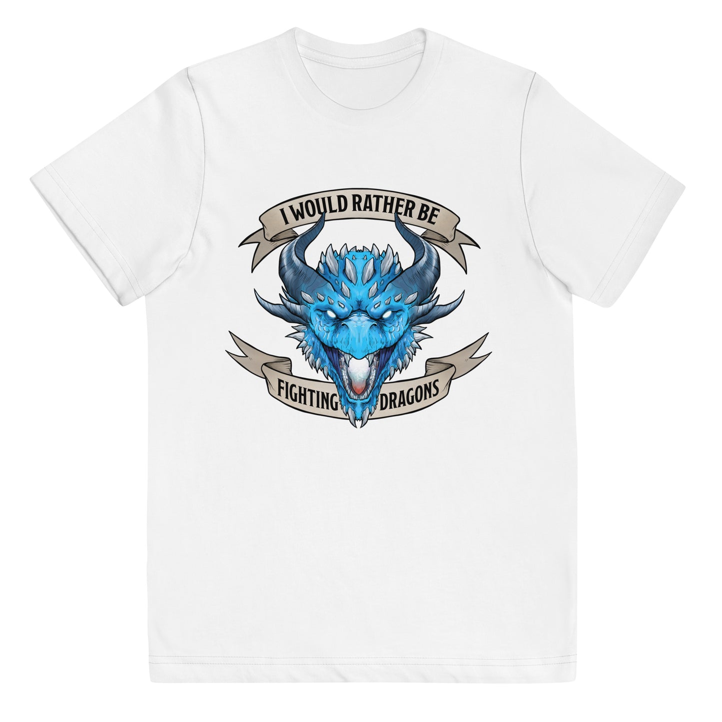 Fighting Dragons Youth jersey t-shirt  Level 1 Gamers White XS 
