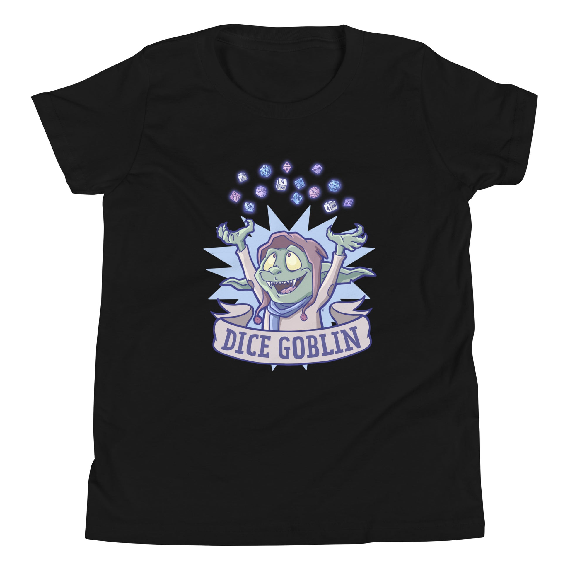 Dice Goblin Youth Short Sleeve T-Shirt  Level 1 Gamers Black S 