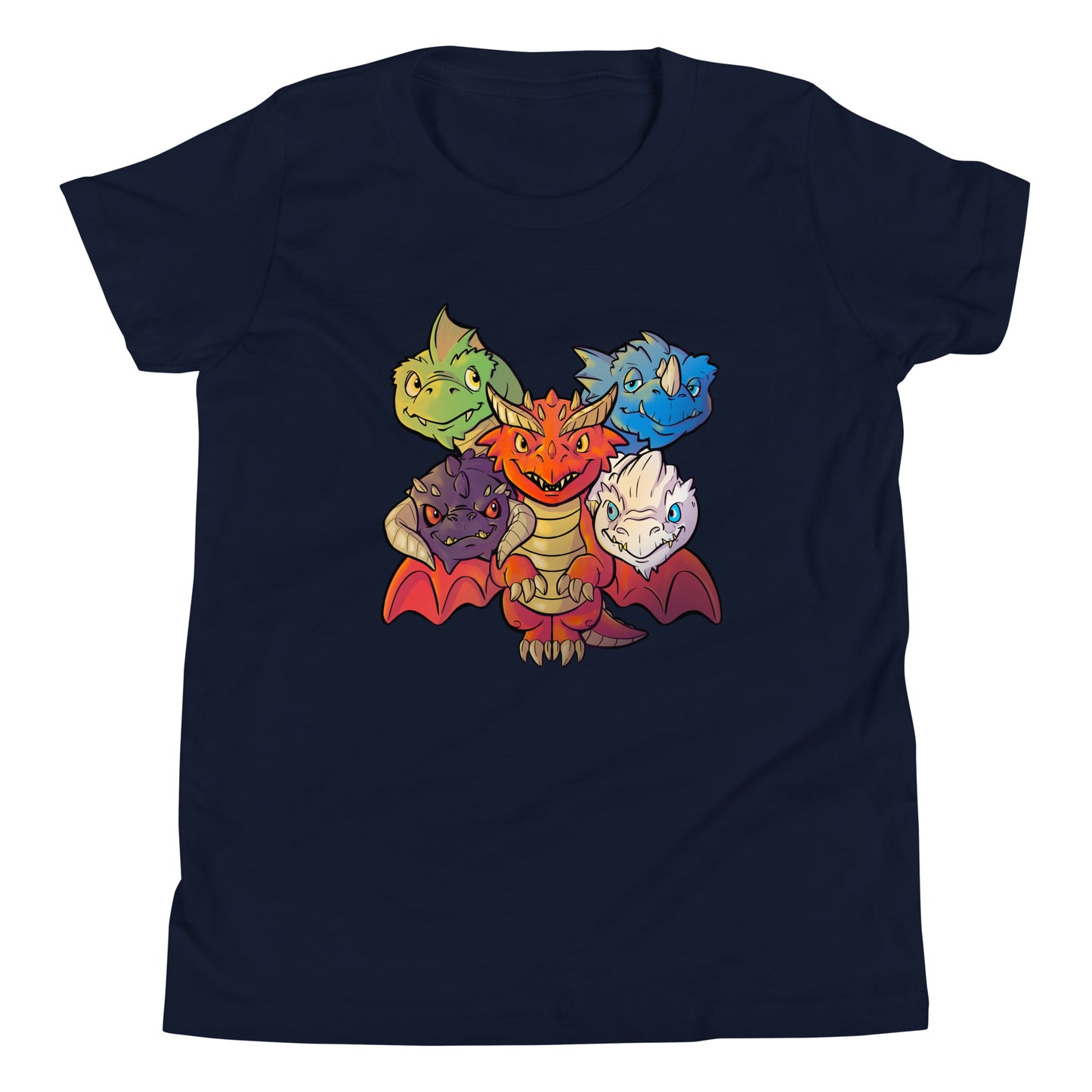 Little Queen of Dragons Youth Short Sleeve T-Shirt  Level 1 Gamers Navy S 