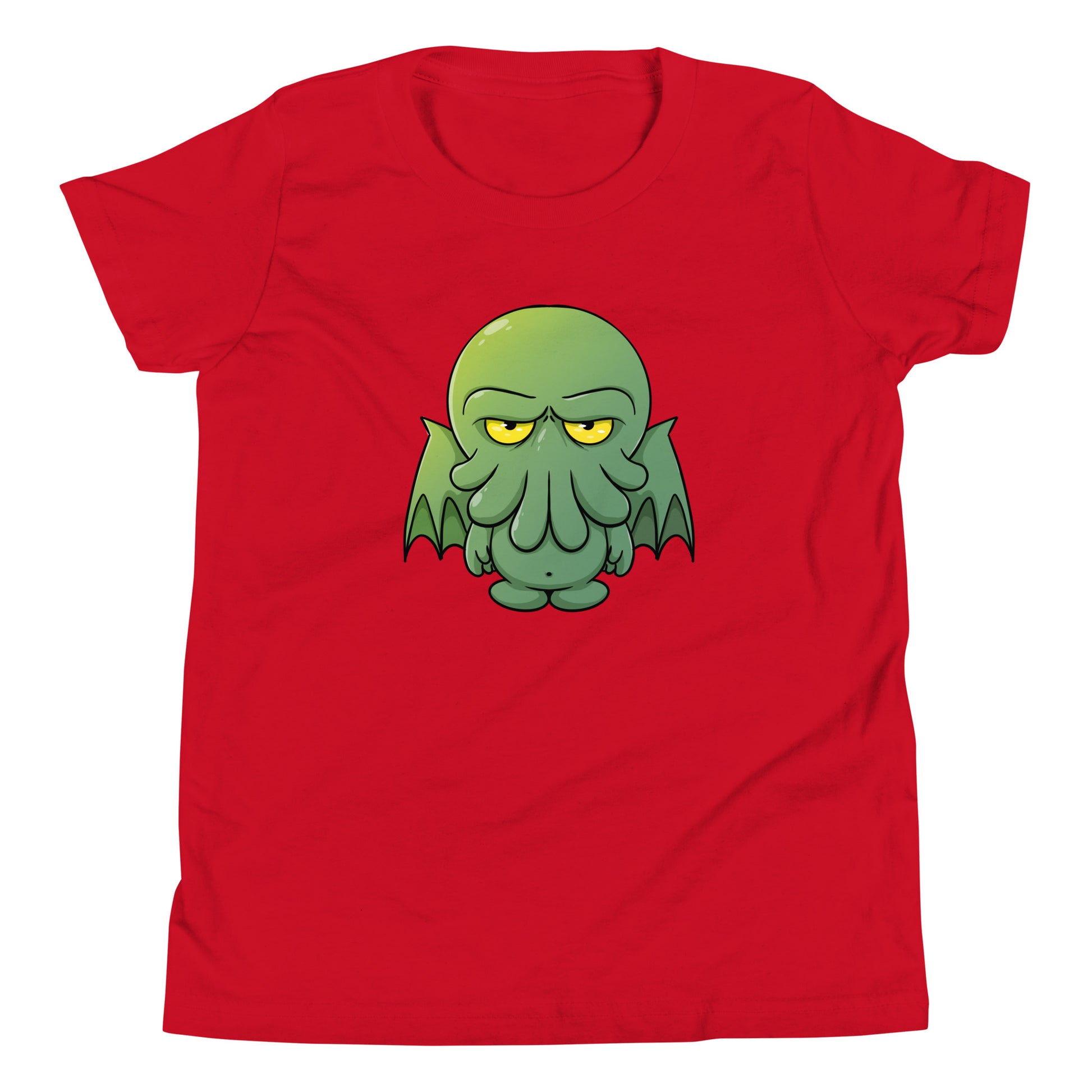 Chibi Cthulu Youth Short Sleeve T-Shirt  Level 1 Gamers Red S 