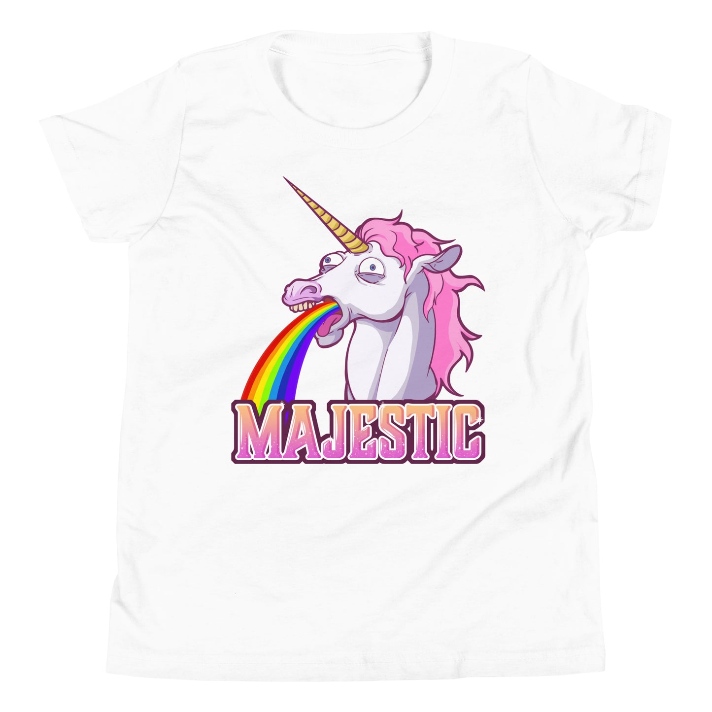 Majestic Unicorn Youth Short Sleeve T-Shirt  Level 1 Gamers White S 