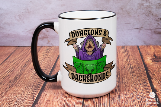 Dungeons And Dachshunds Mug Mugs Level 1 Gamers   