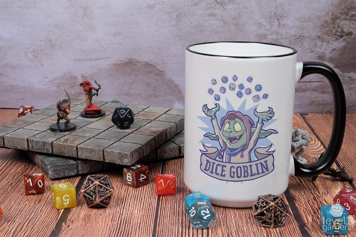 Dice Goblin Mug  Level 1 Gamers   