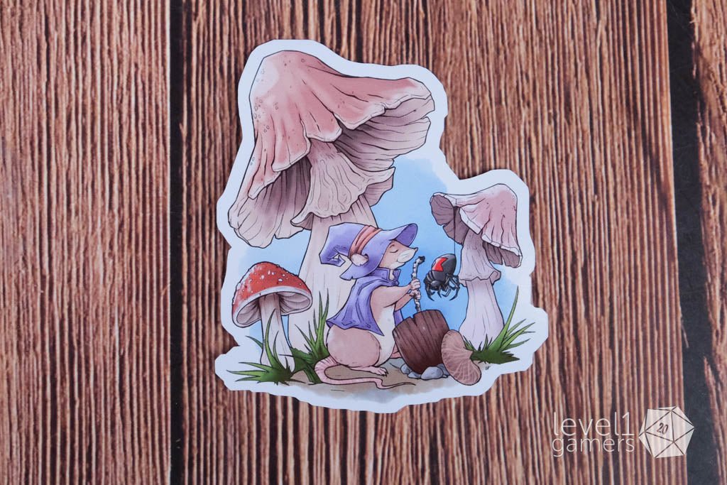 Mushroom Mousefolk Sticker  Level 1 Gamers   