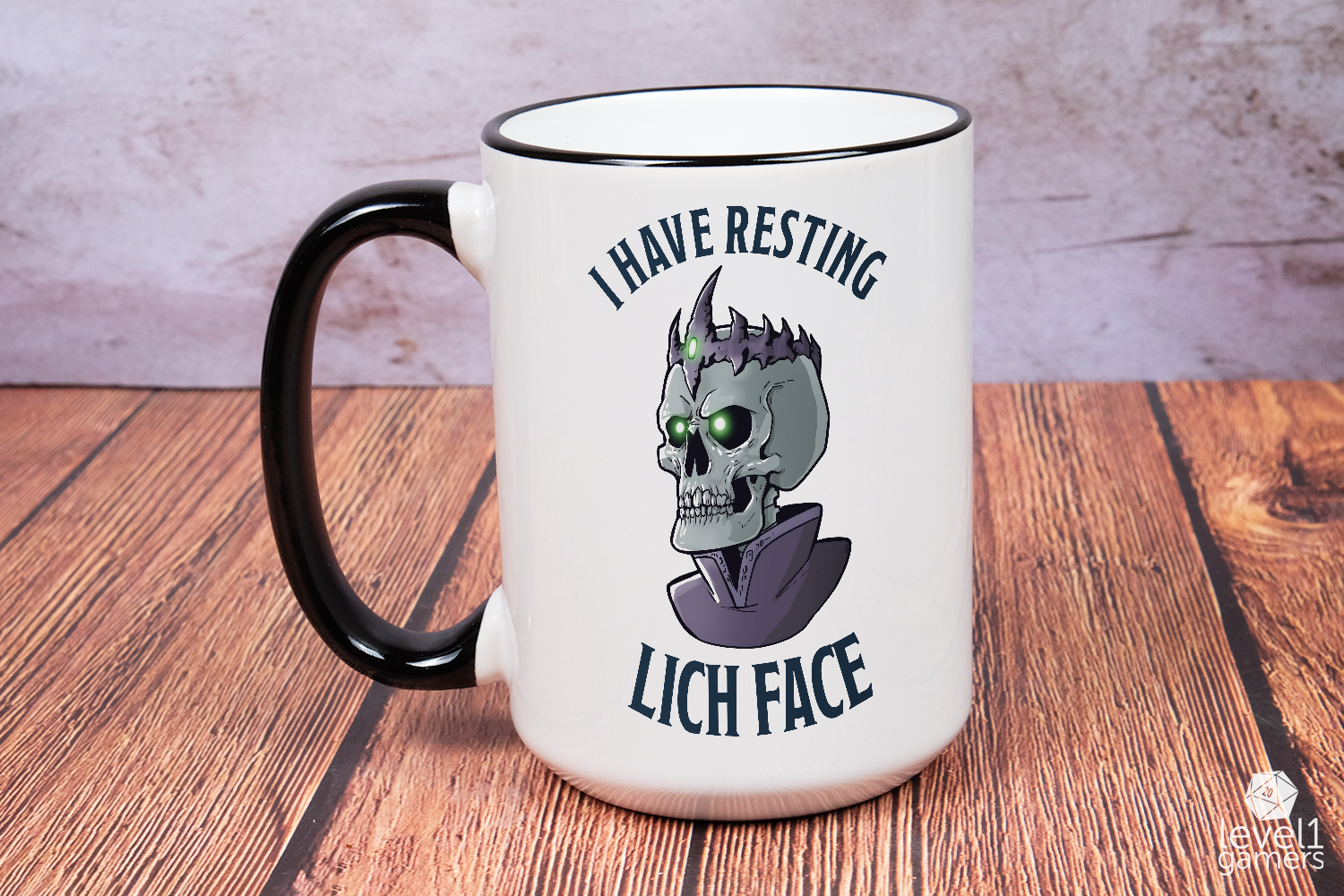 Resting Lich Face Mug  Level 1 Gamers   
