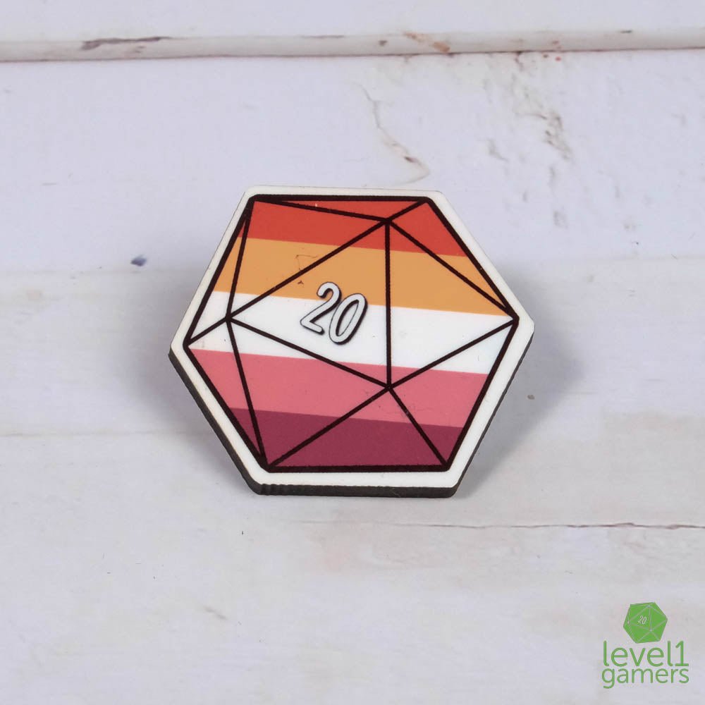 Pride D20 Pins  Level 1 Gamers   