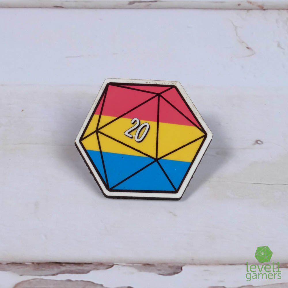 Pride D20 Pins  Level 1 Gamers Pansexual  