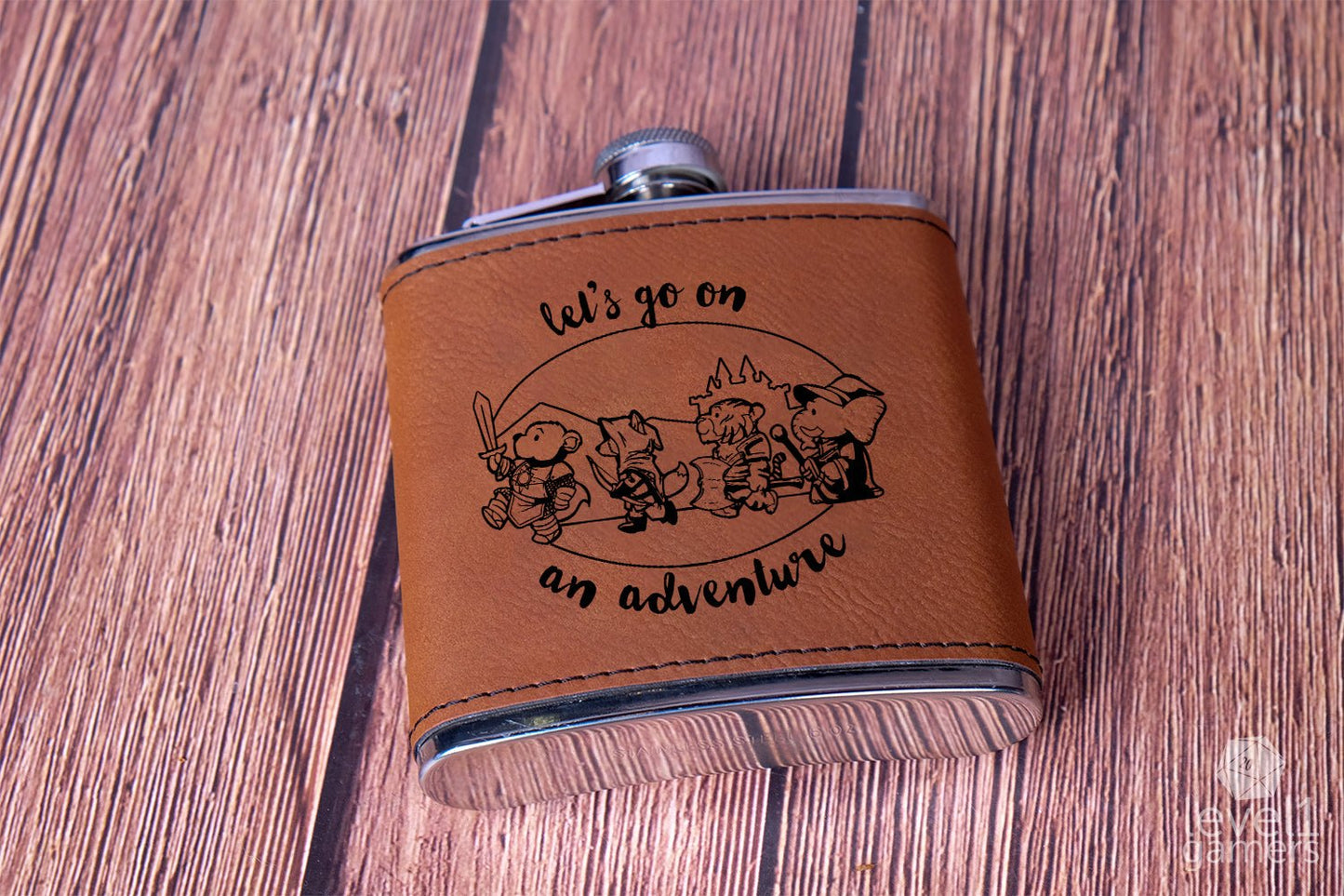 Let's Go On An Adventure Flask  Level 1 Gamers   