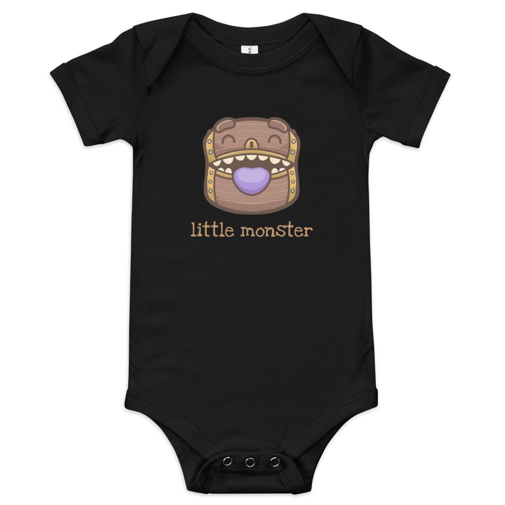 Little Monster Mimic Baby short sleeve one piece  Level 1 Gamers Black 3-6m 