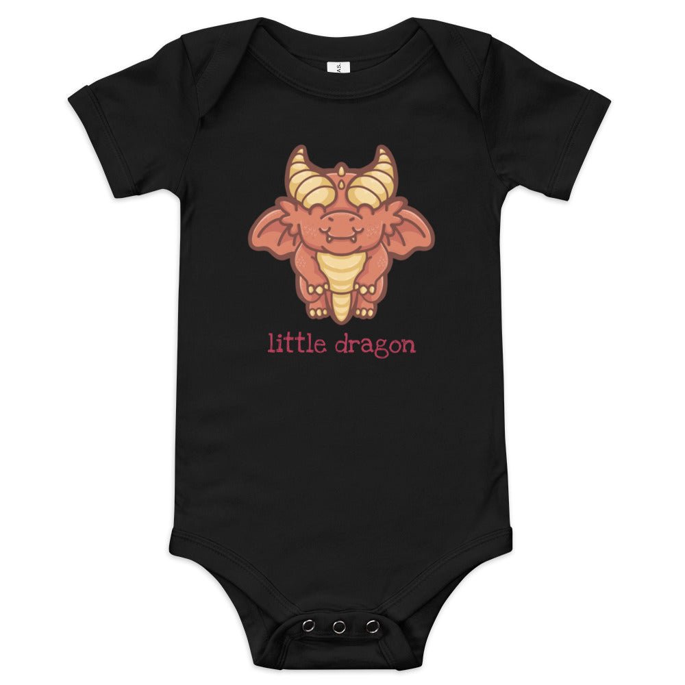 Little Dragon Baby short sleeve one piece  Level 1 Gamers Black 3-6m 