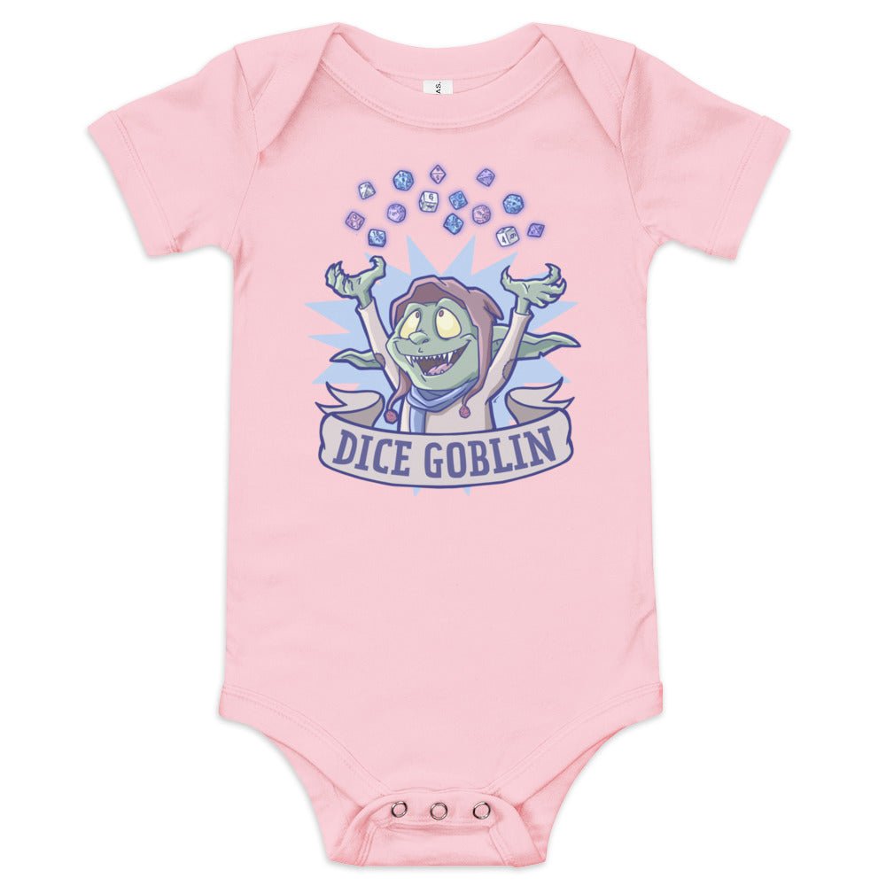 Dice Goblin Baby short sleeve one piece  Level 1 Gamers Pink 3-6m 