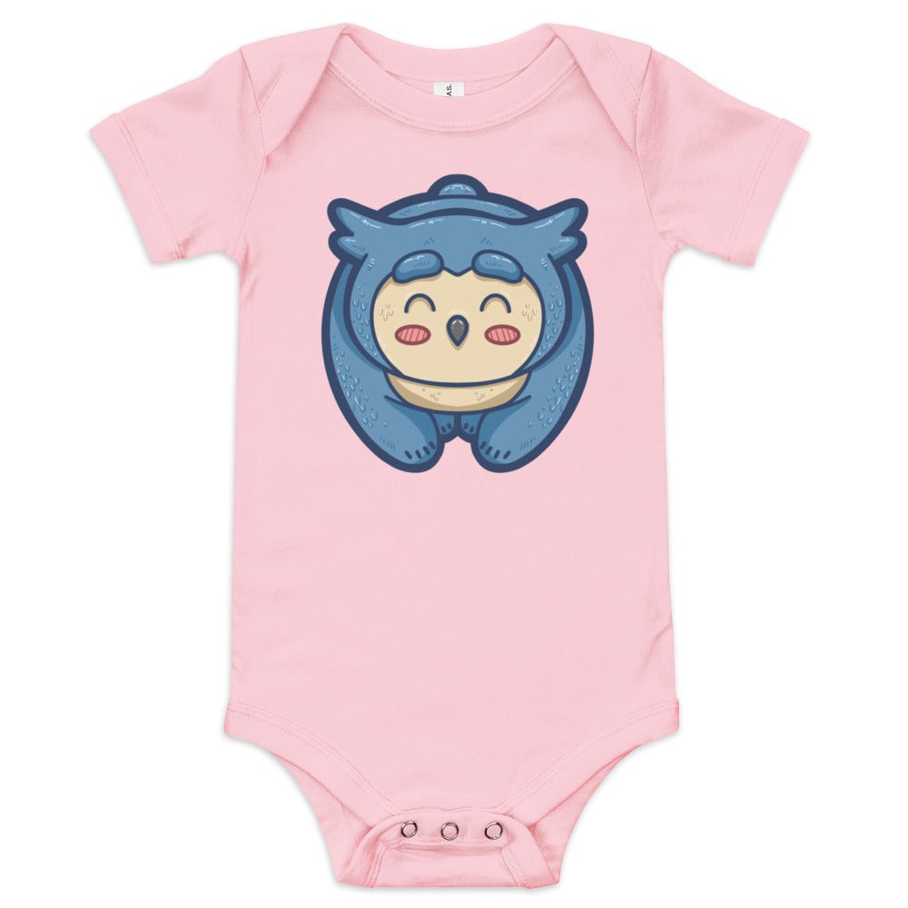 Owlbear Baby short sleeve one piece  Level 1 Gamers Pink 3-6m 