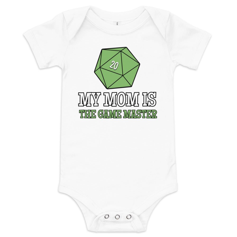 My Mom is the Game Master Baby short sleeve one piece  Level 1 Gamers White 3-6m 