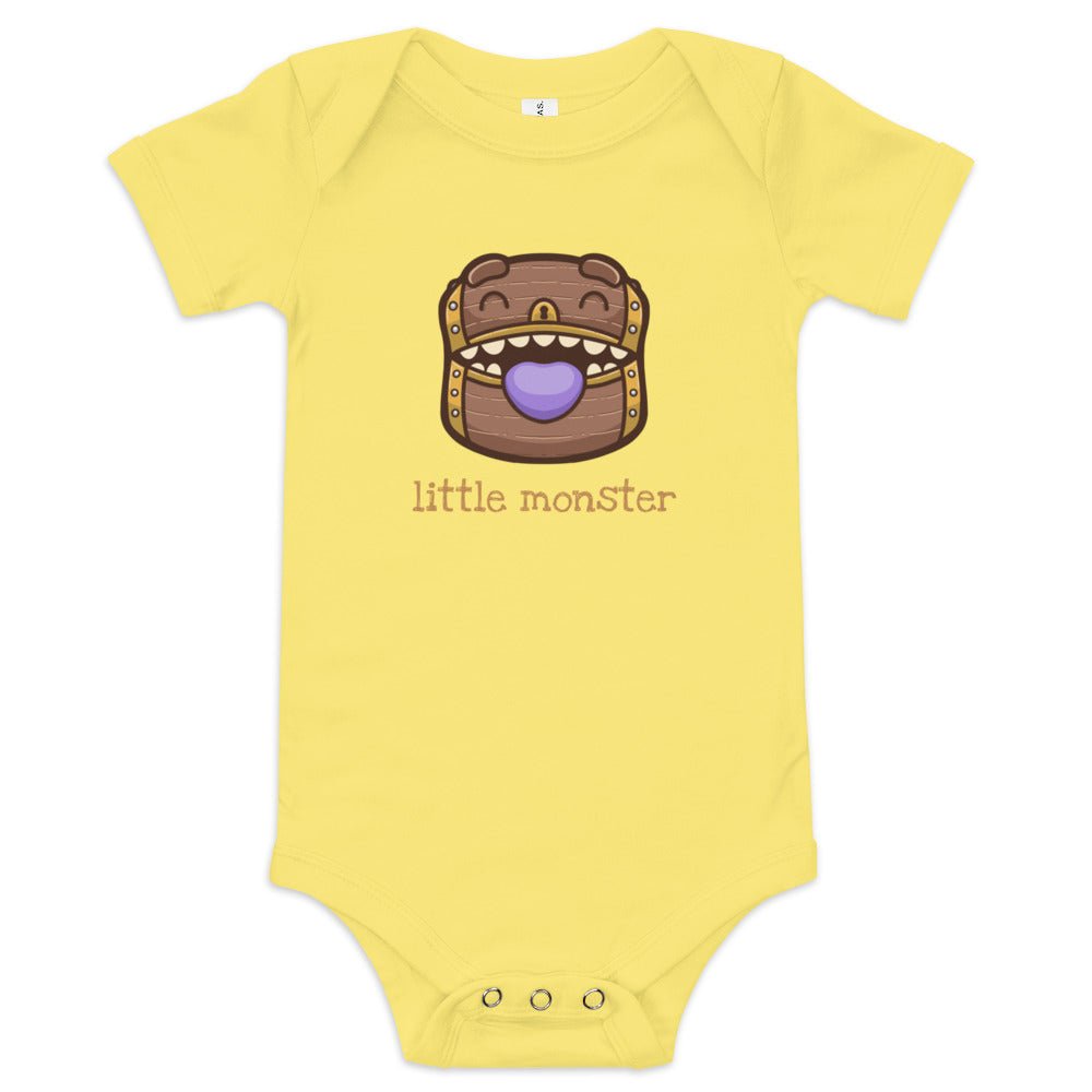 Little Monster Mimic Baby short sleeve one piece  Level 1 Gamers Yellow 3-6m 