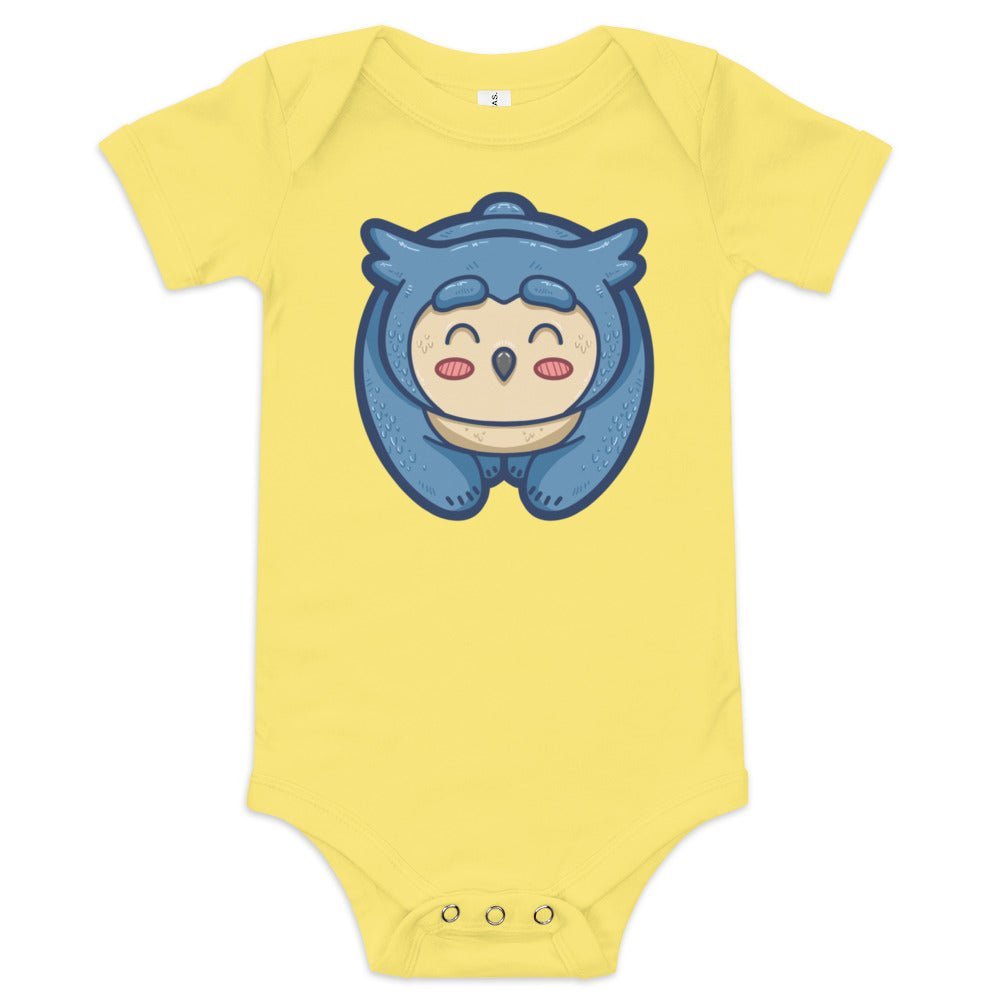 Owlbear Baby short sleeve one piece  Level 1 Gamers Yellow 3-6m 