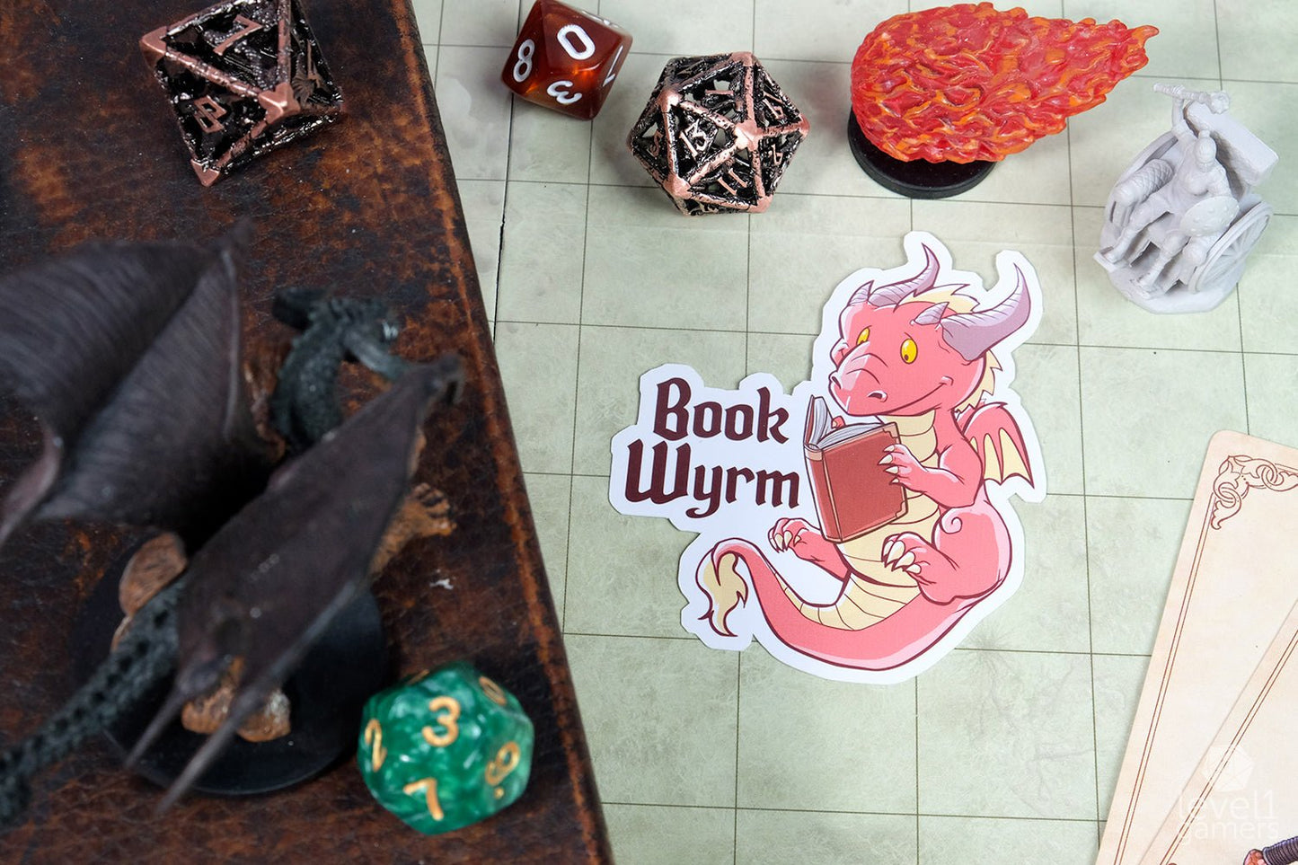 Book Wyrm Sticker  Level 1 Gamers   