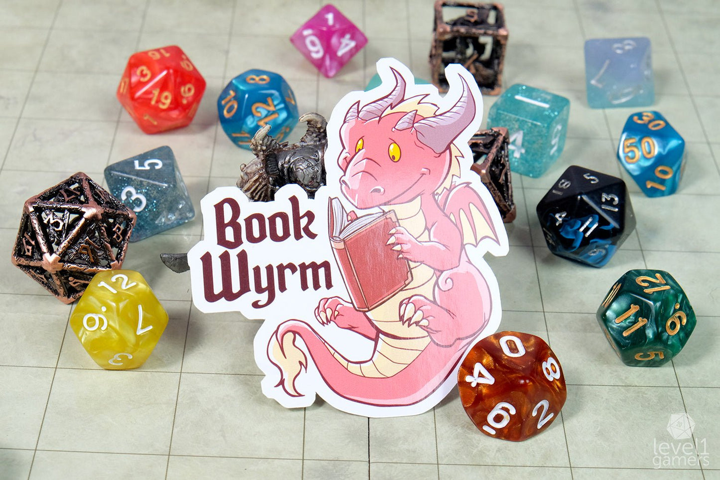 Book Wyrm Sticker  Level 1 Gamers   