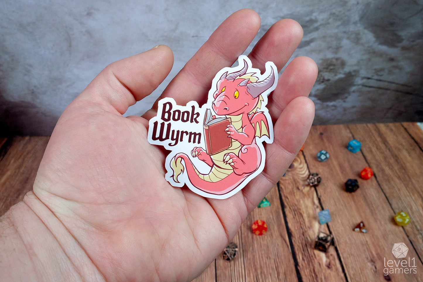 Book Wyrm Sticker  Level 1 Gamers   