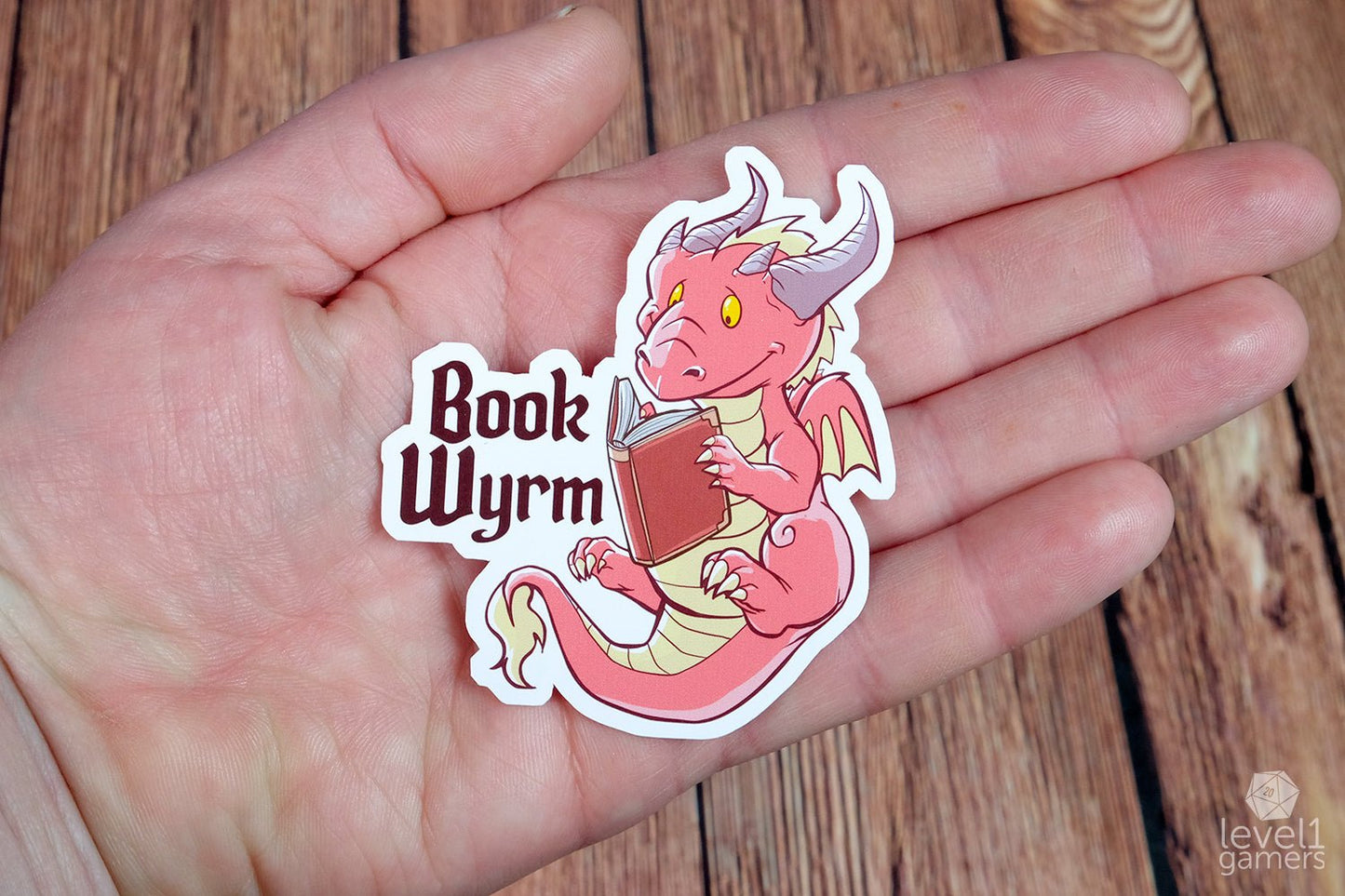 Book Wyrm Sticker  Level 1 Gamers   